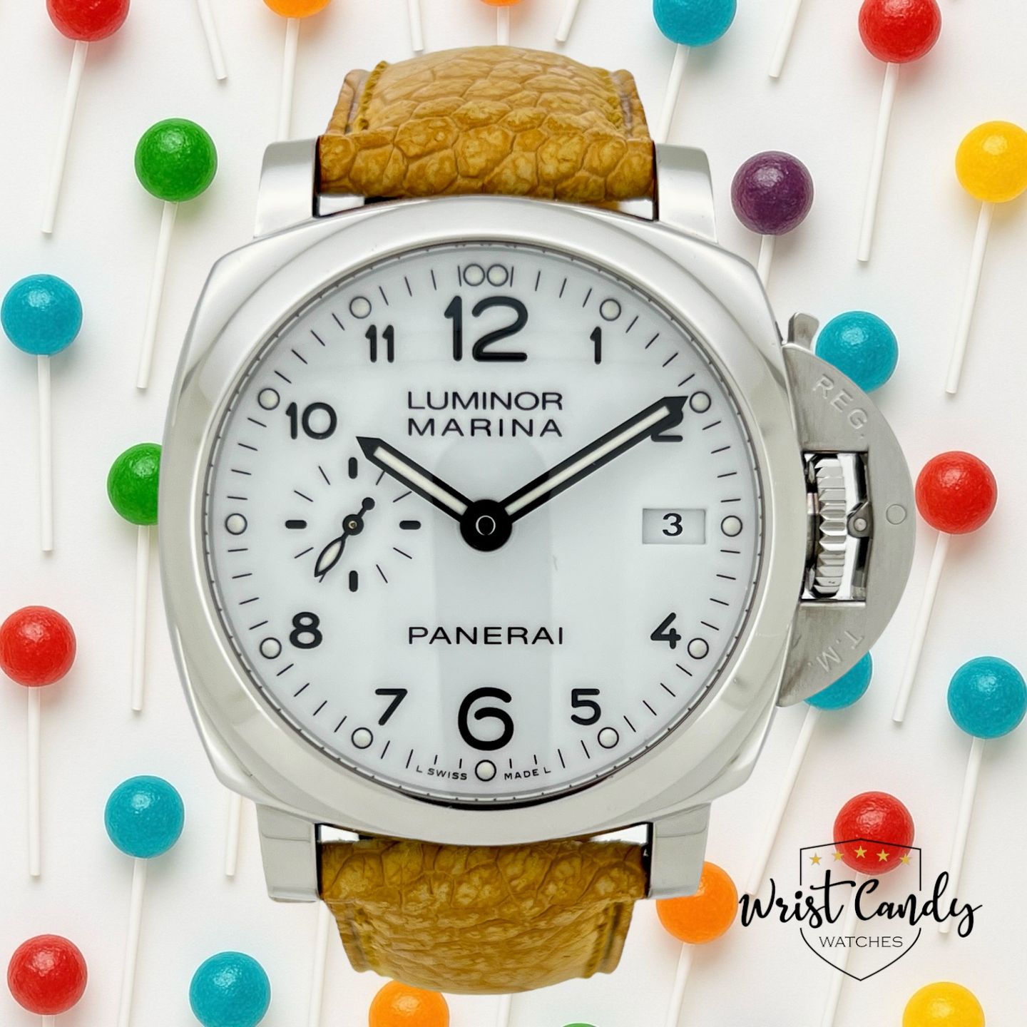 Panerai Luminor Marina 1950 3 Days Automatic PAM00523 (2015) - White dial 42 mm Steel case (1/8)