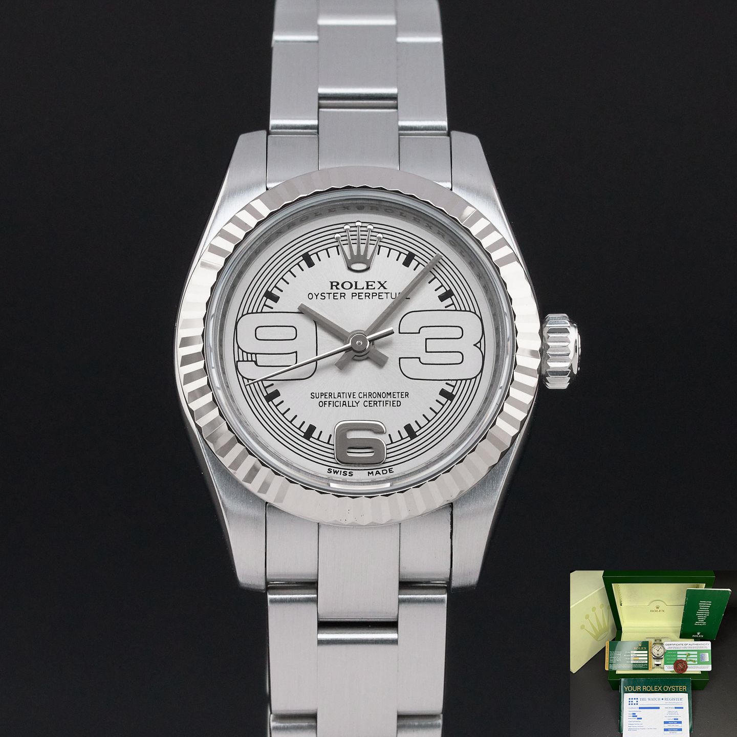 Rolex Oyster Perpetual 26 176234 (2008) - 26mm Staal (1/8)