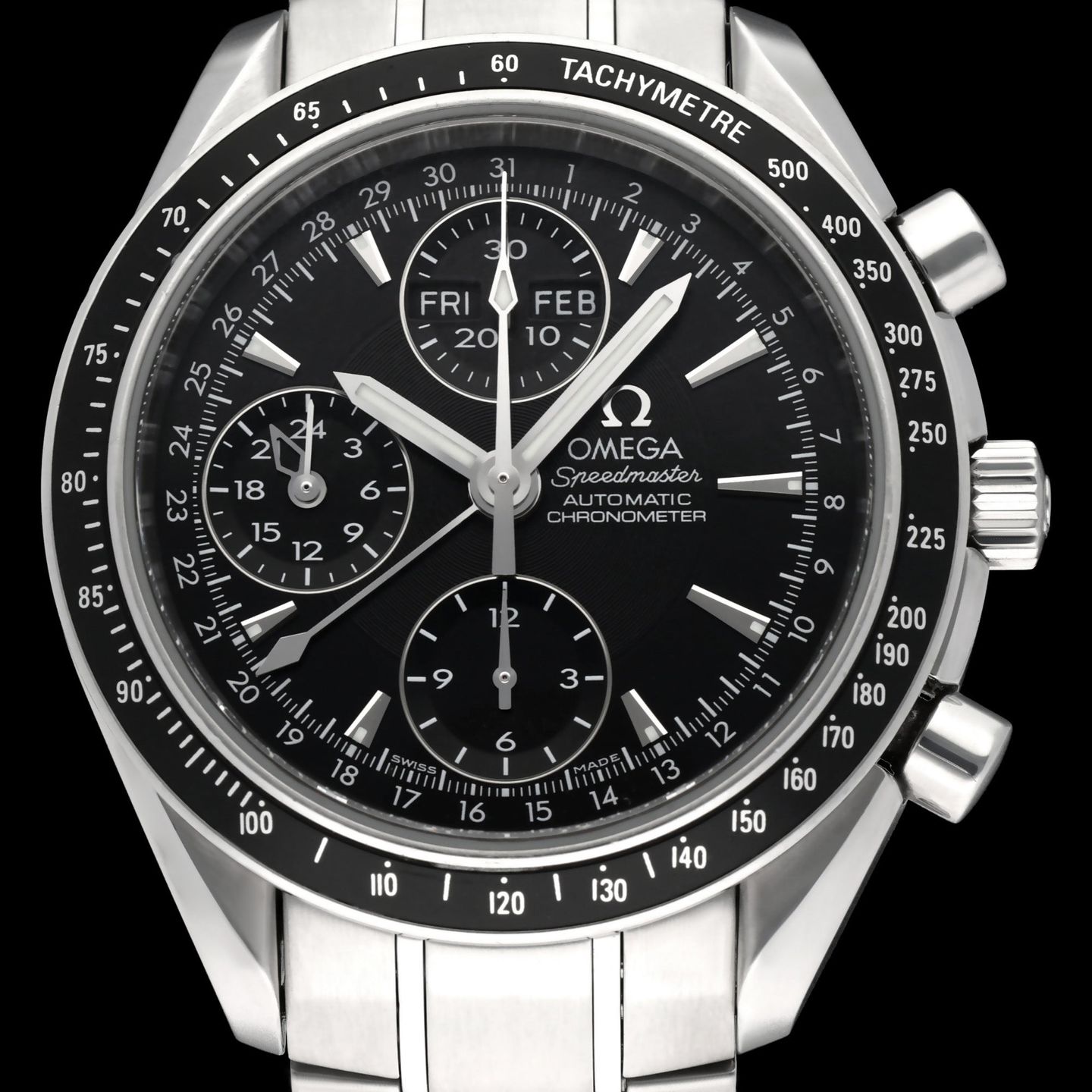 Omega Speedmaster Day Date 3220.50.00 (2007) - Black dial 40 mm Steel case (1/8)