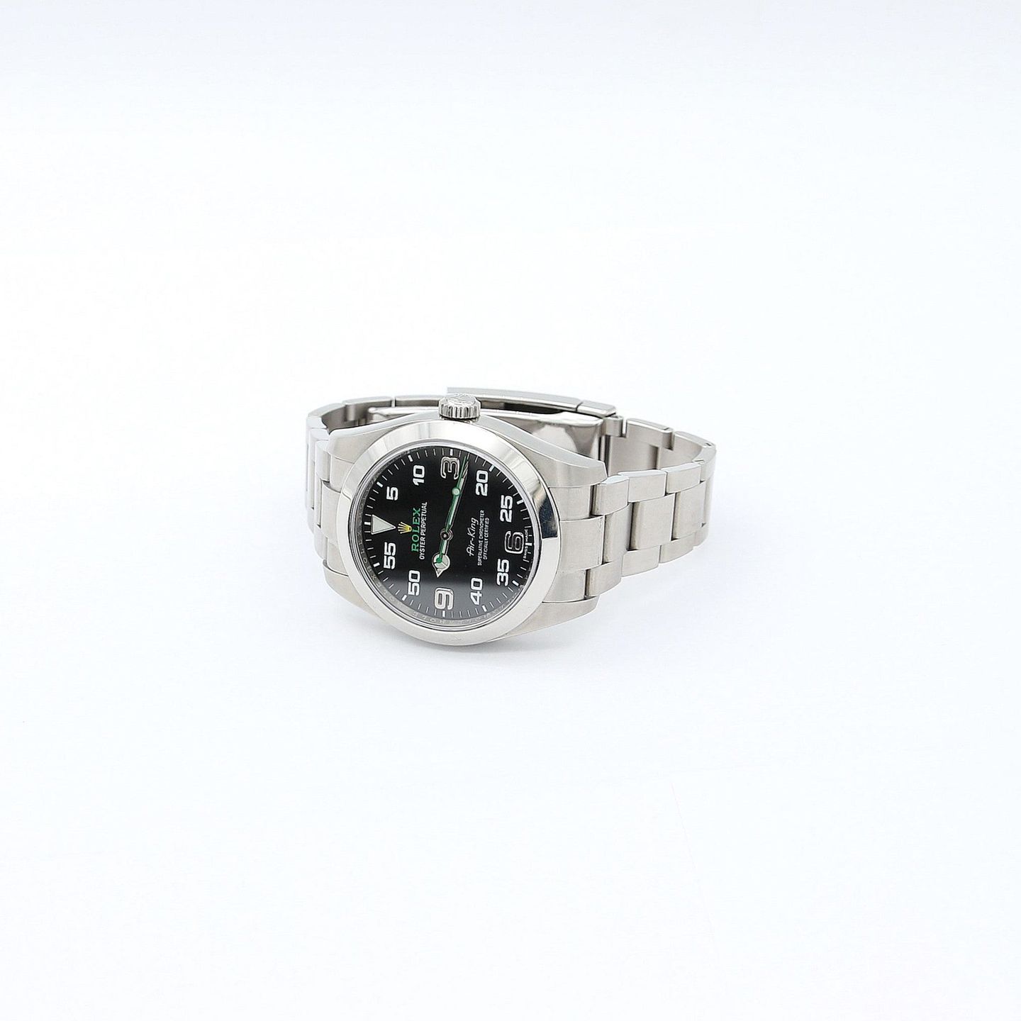 Rolex Air-King 116900 (Onbekend (willekeurig serienummer)) - Zwart wijzerplaat 40mm Staal (7/8)