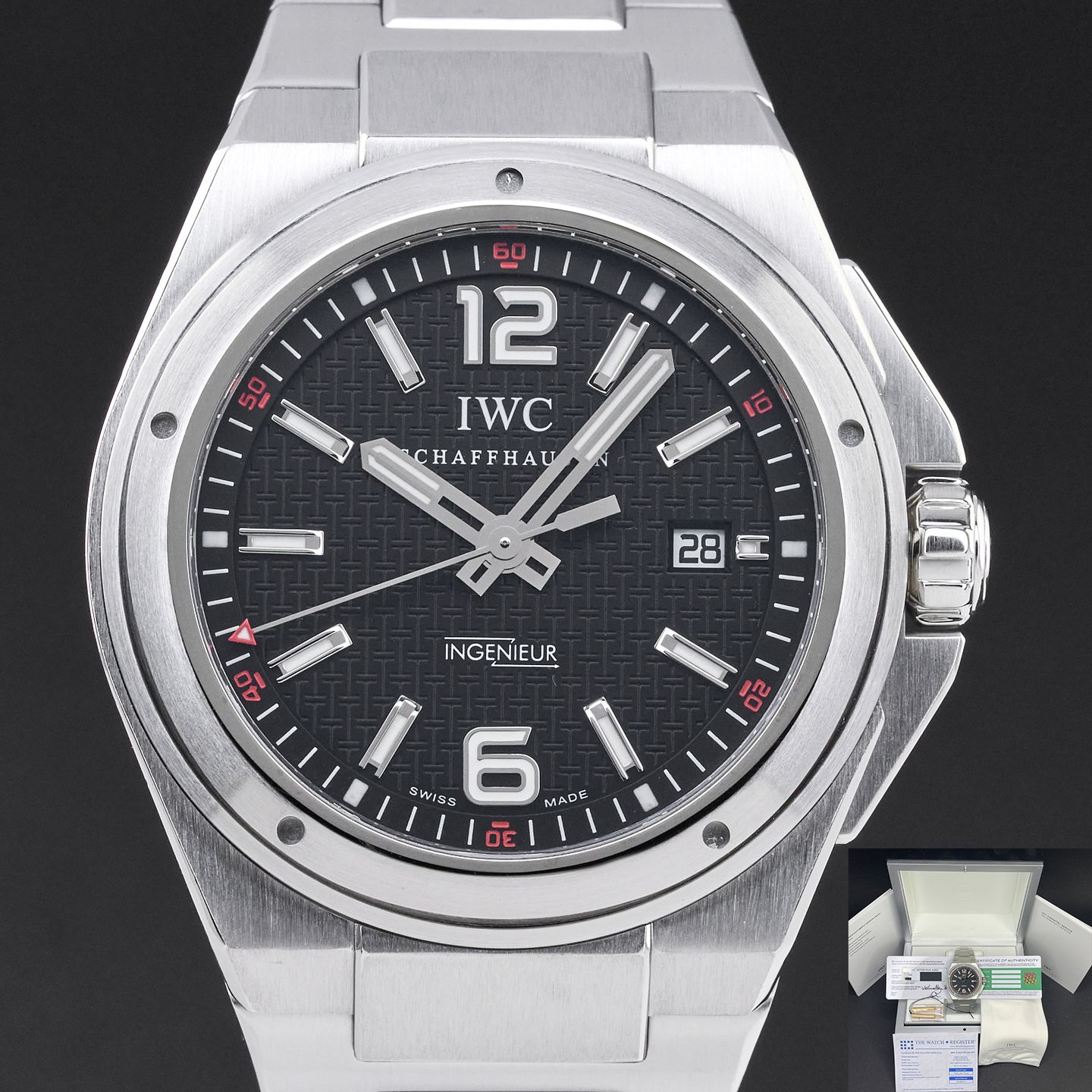 IWC Ingenieur Automatic IW323604 (2010) - Black dial 46 mm Steel case (1/8)