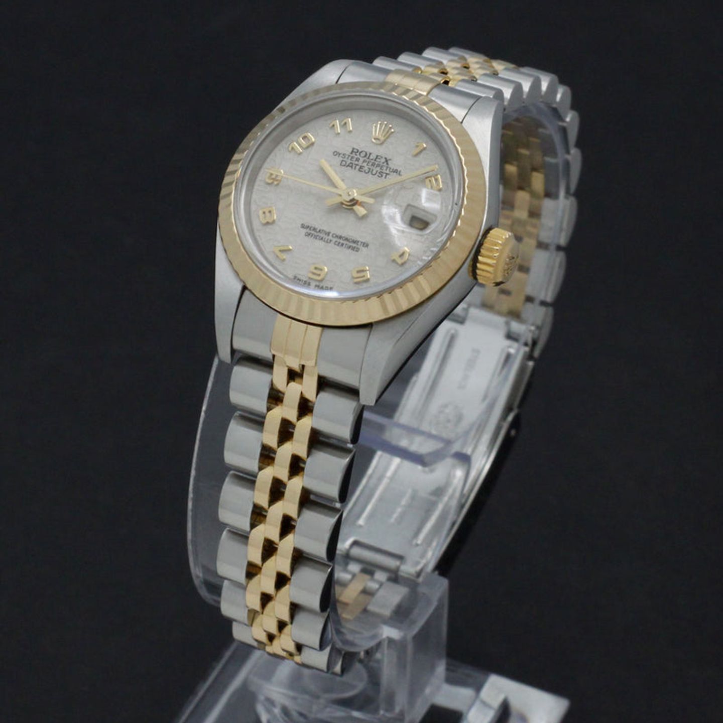 Rolex Lady-Datejust 79173 (2004) - Champagne wijzerplaat 26mm Goud/Staal (5/7)