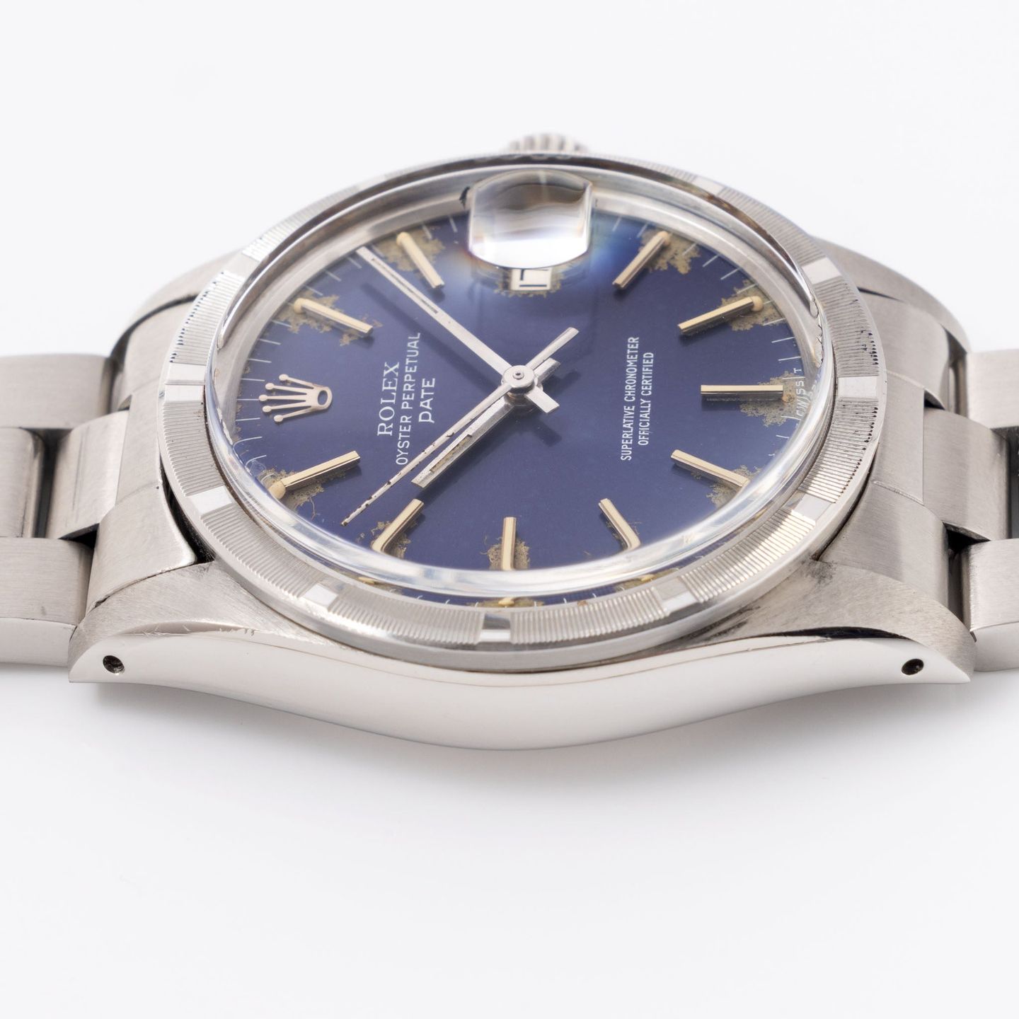 Rolex Oyster Perpetual Date 1501 (1979) - Blue dial 34 mm Steel case (7/8)