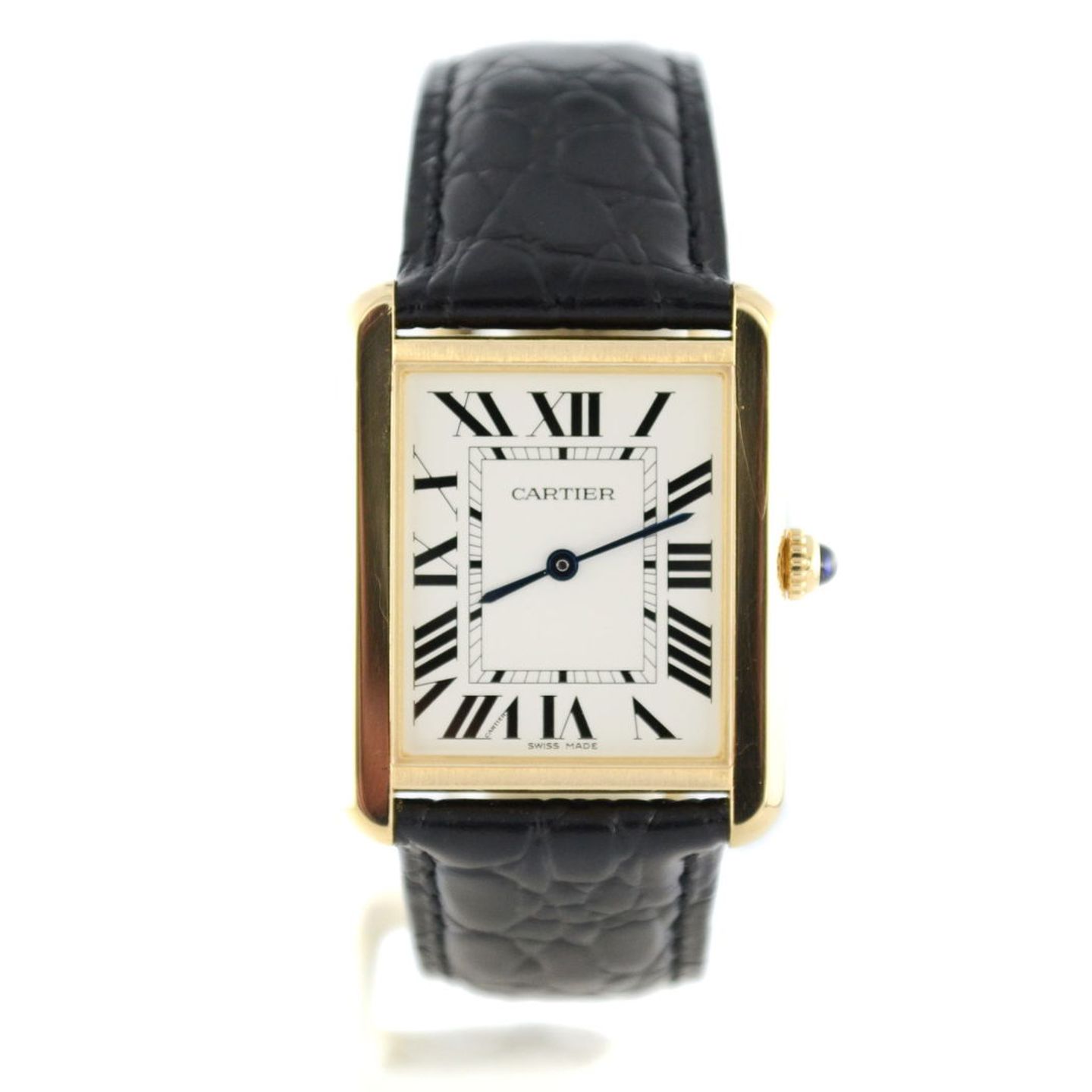 Cartier Tank Solo W5200004 (2019) - Zilver wijzerplaat 35mm Geelgoud (1/7)