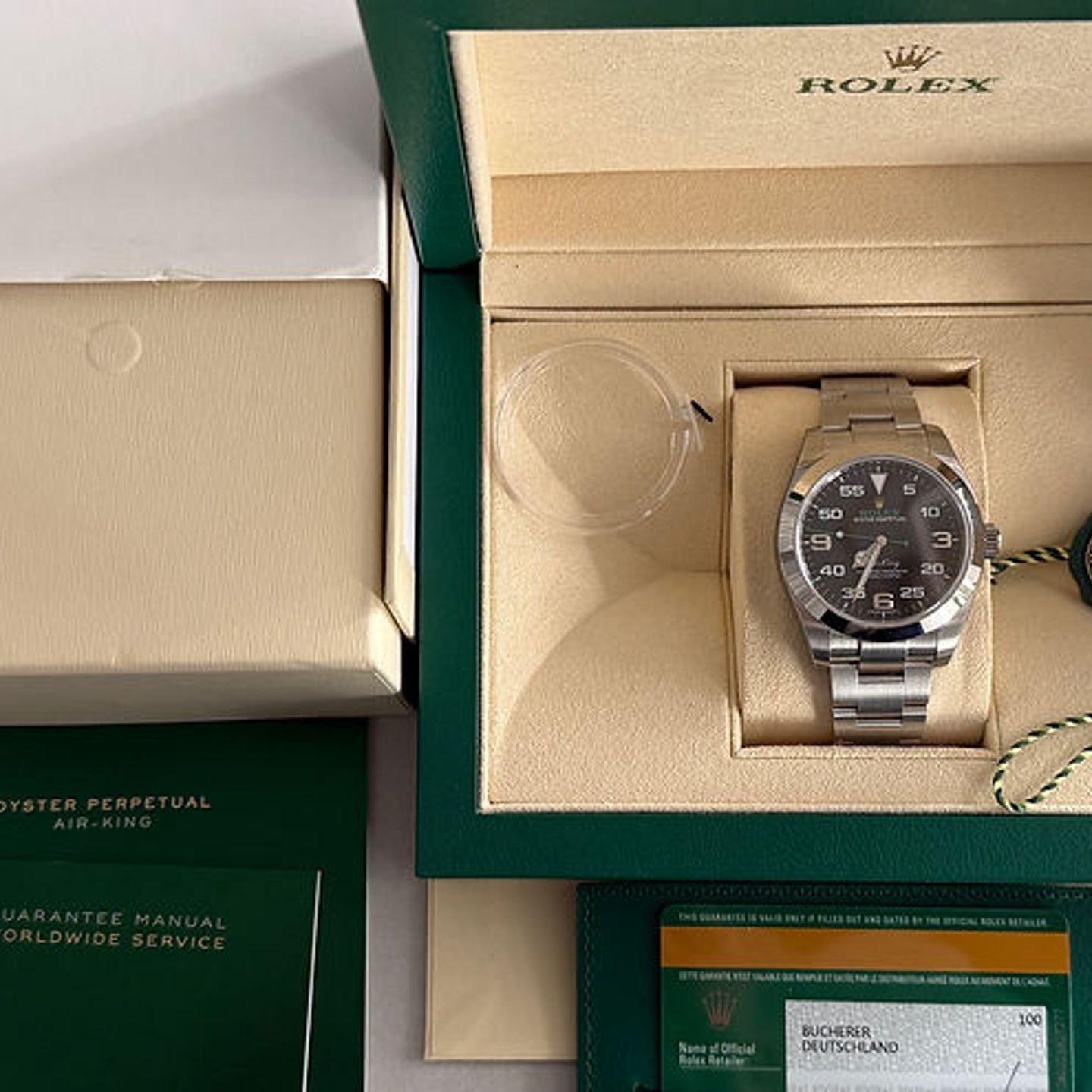 Rolex Air-King 116900 (2018) - Zwart wijzerplaat 40mm Staal (2/7)