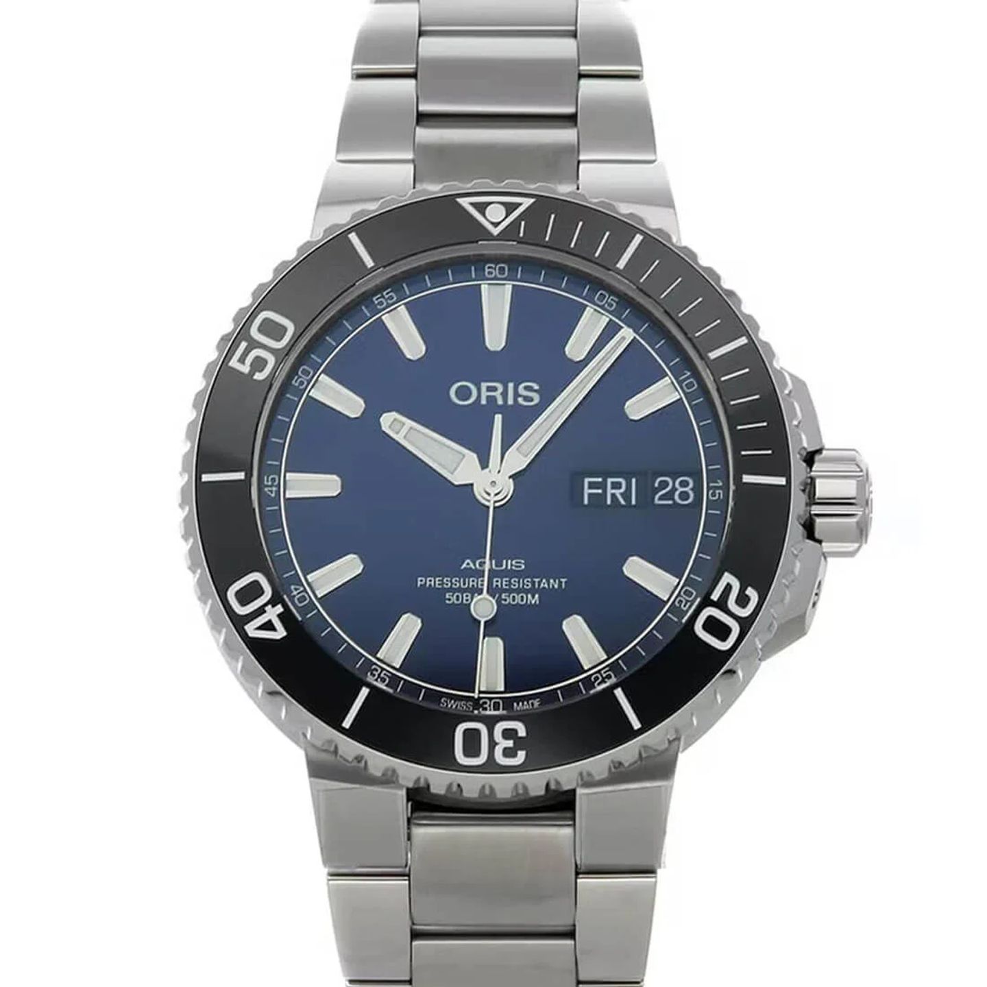 Oris Aquis 01 752 7733 4135-07 8 24 05PEB (2023) - Blauw wijzerplaat 46mm Staal (2/3)