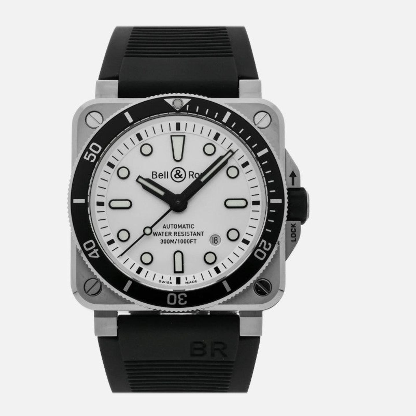 Bell & Ross BR 03-92 Steel BR0392-D-WH-ST/SRB - (1/1)