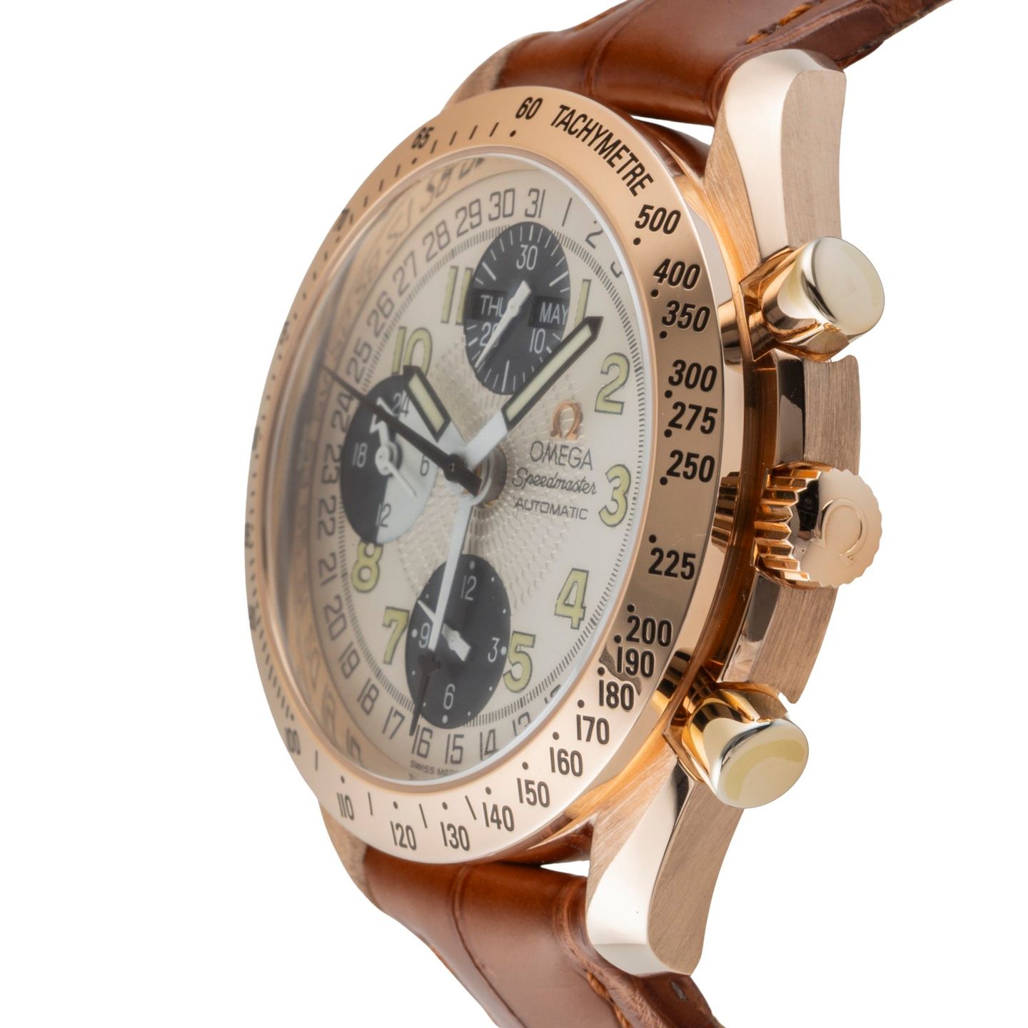 Omega Speedmaster Date 175.0084 (Onbekend (willekeurig serienummer)) - Zilver wijzerplaat 39mm Roodgoud (6/8)