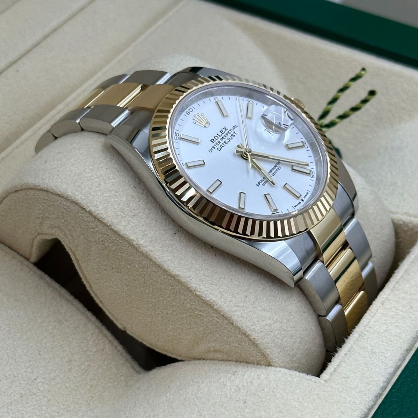 Rolex Datejust 41 126333 (2024) - White dial 41 mm Gold/Steel case (7/8)