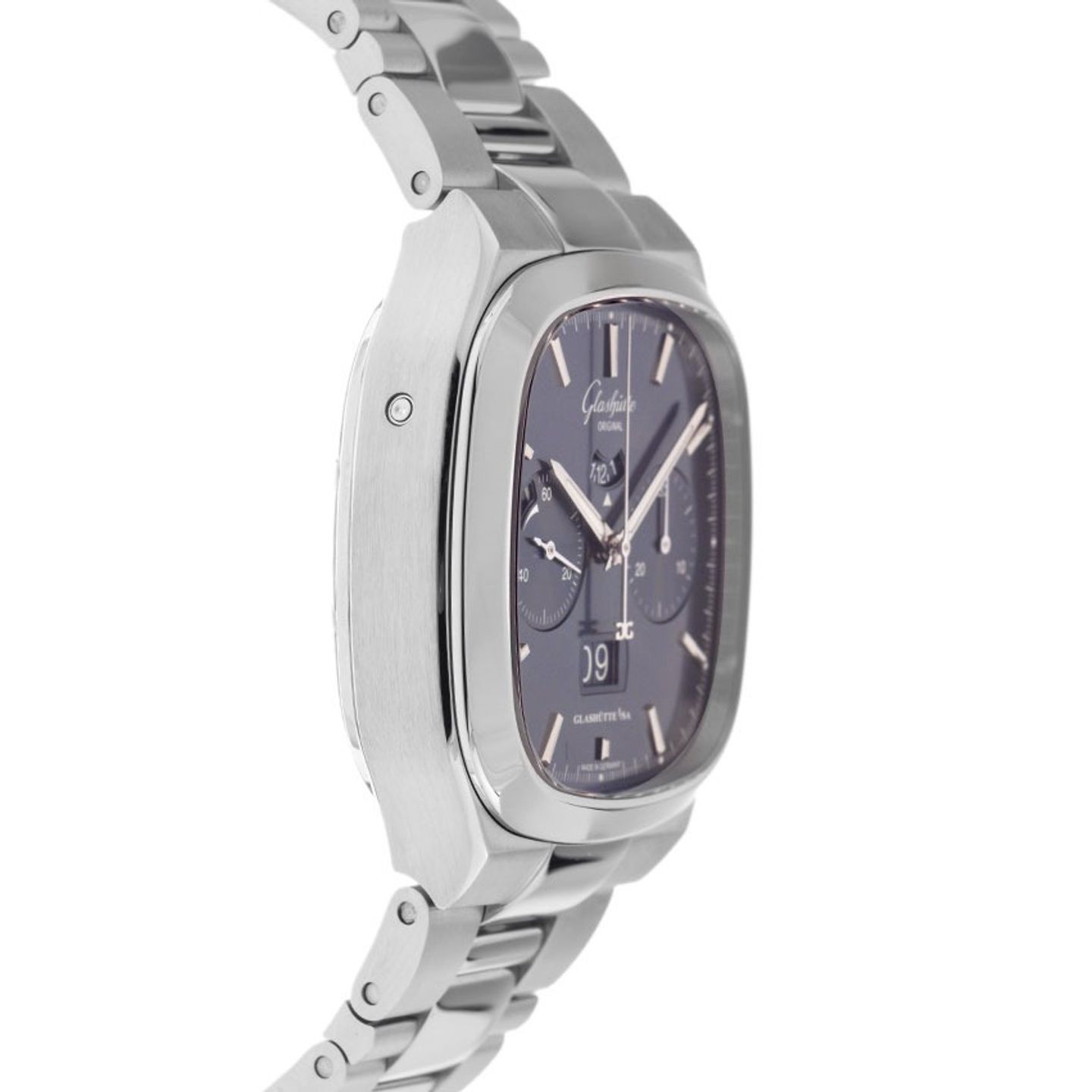 Glashütte Original Senator Chronograph Panorama Date 1-37-02-08-02-70 (2025) - Blue dial 40 mm Steel case (5/7)