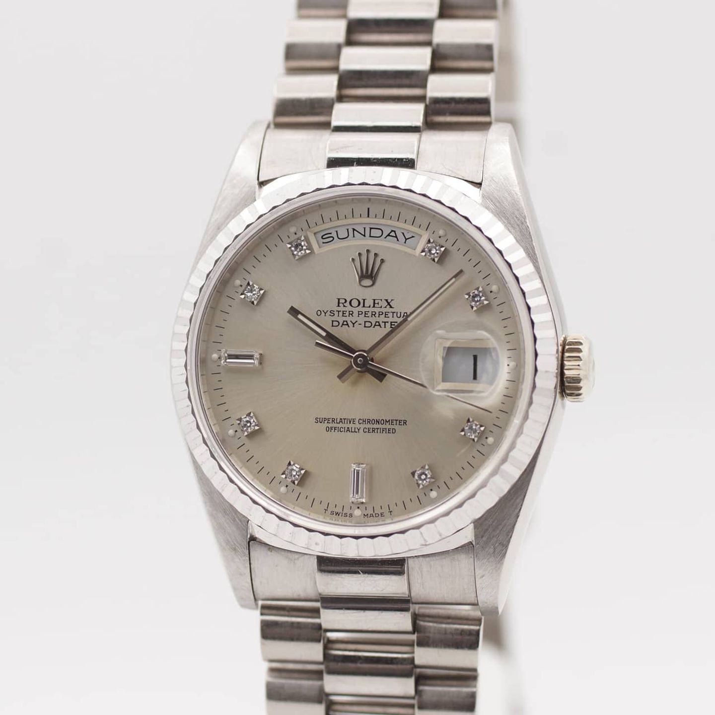 Rolex Day-Date 36 18239 (1991) - Champagne dial 36 mm White Gold case (2/8)