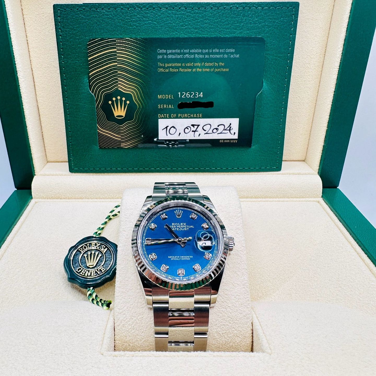 Rolex Datejust 36 126234 (2024) - Blauw wijzerplaat 36mm Staal (2/6)