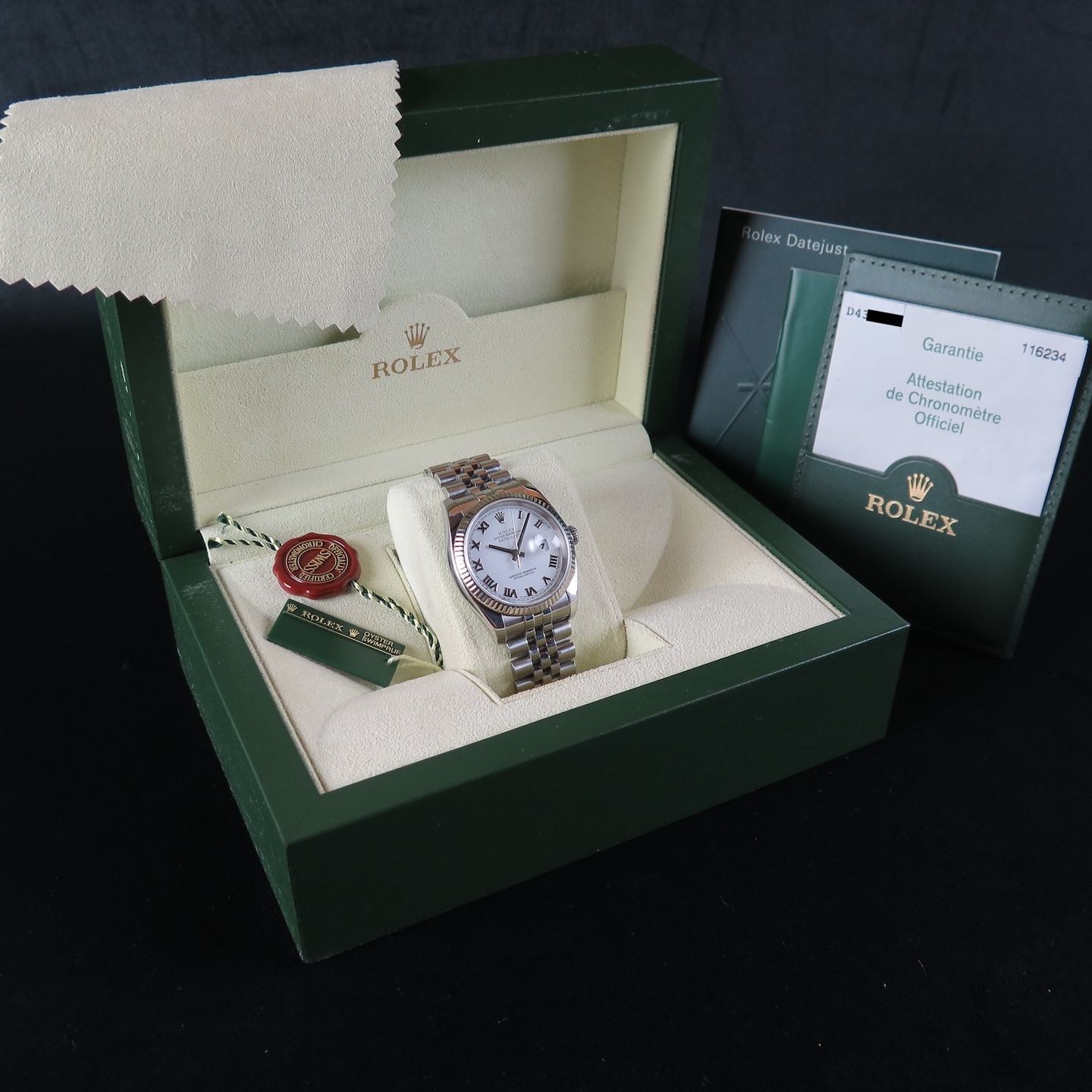 Rolex Datejust 36 116234 (2005) - Wit wijzerplaat 36mm Staal (8/8)