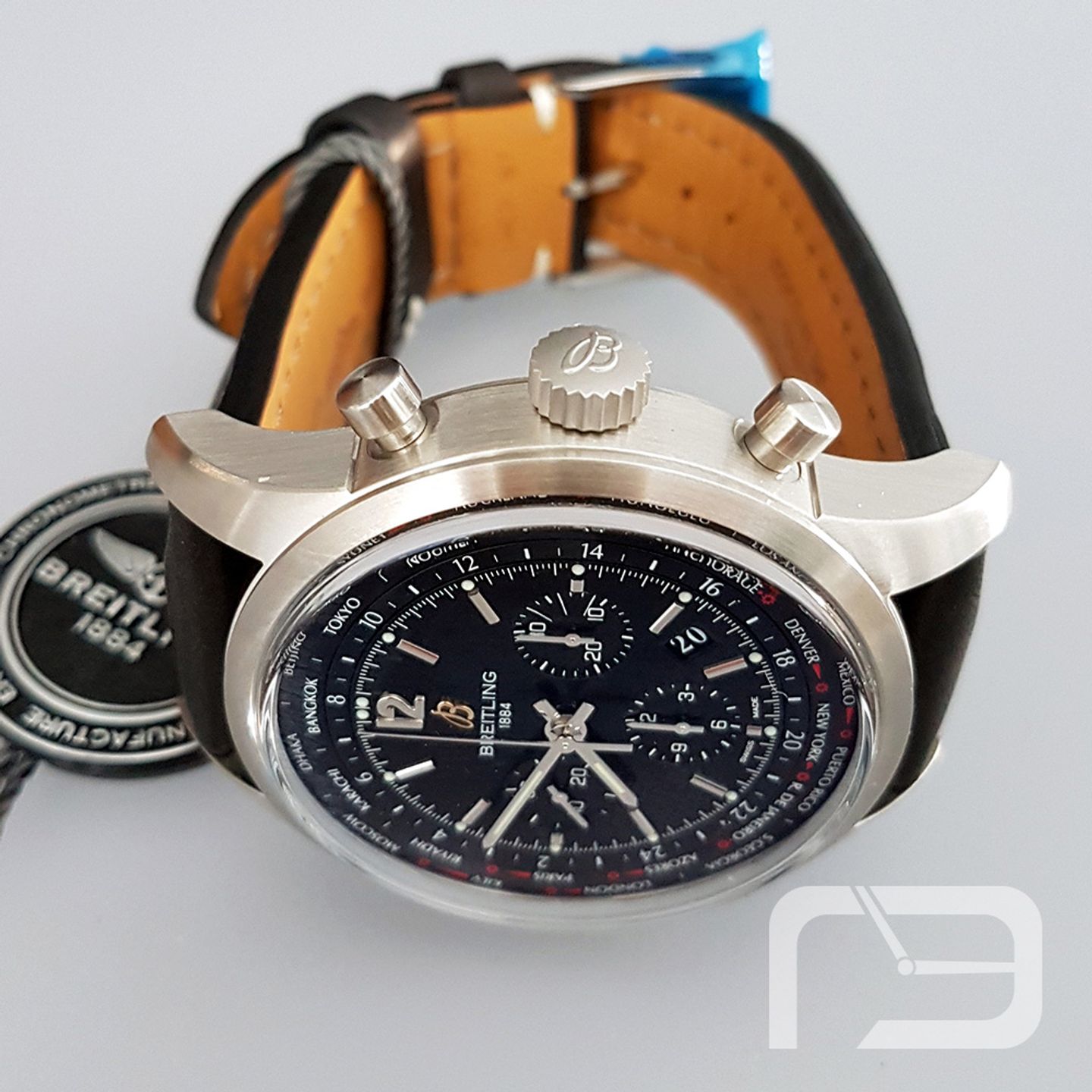 Breitling Transocean Chronograph AB0510U6/BC26-441X (2024) - Zwart wijzerplaat 45mm Staal (7/8)