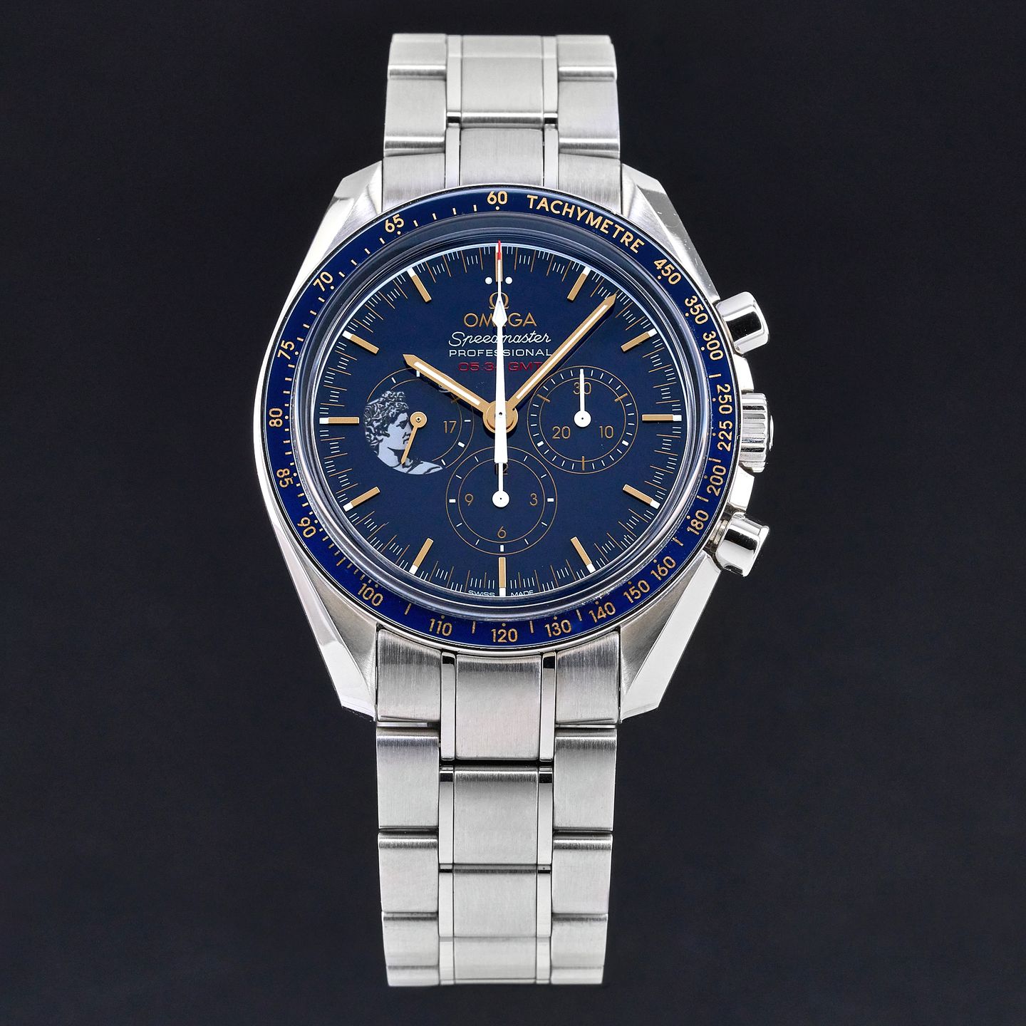 Omega Speedmaster Professional Moonwatch 311.30.42.30.03.001 (2017) - Blue dial 42 mm Steel case (3/7)