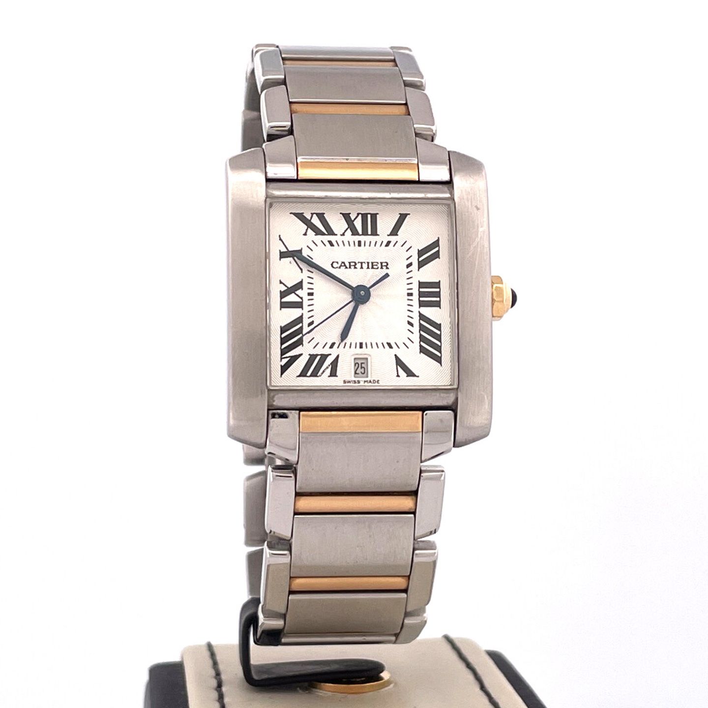 Cartier Tank Française 2302 (2012) - Zilver wijzerplaat 28mm Goud/Staal (2/4)