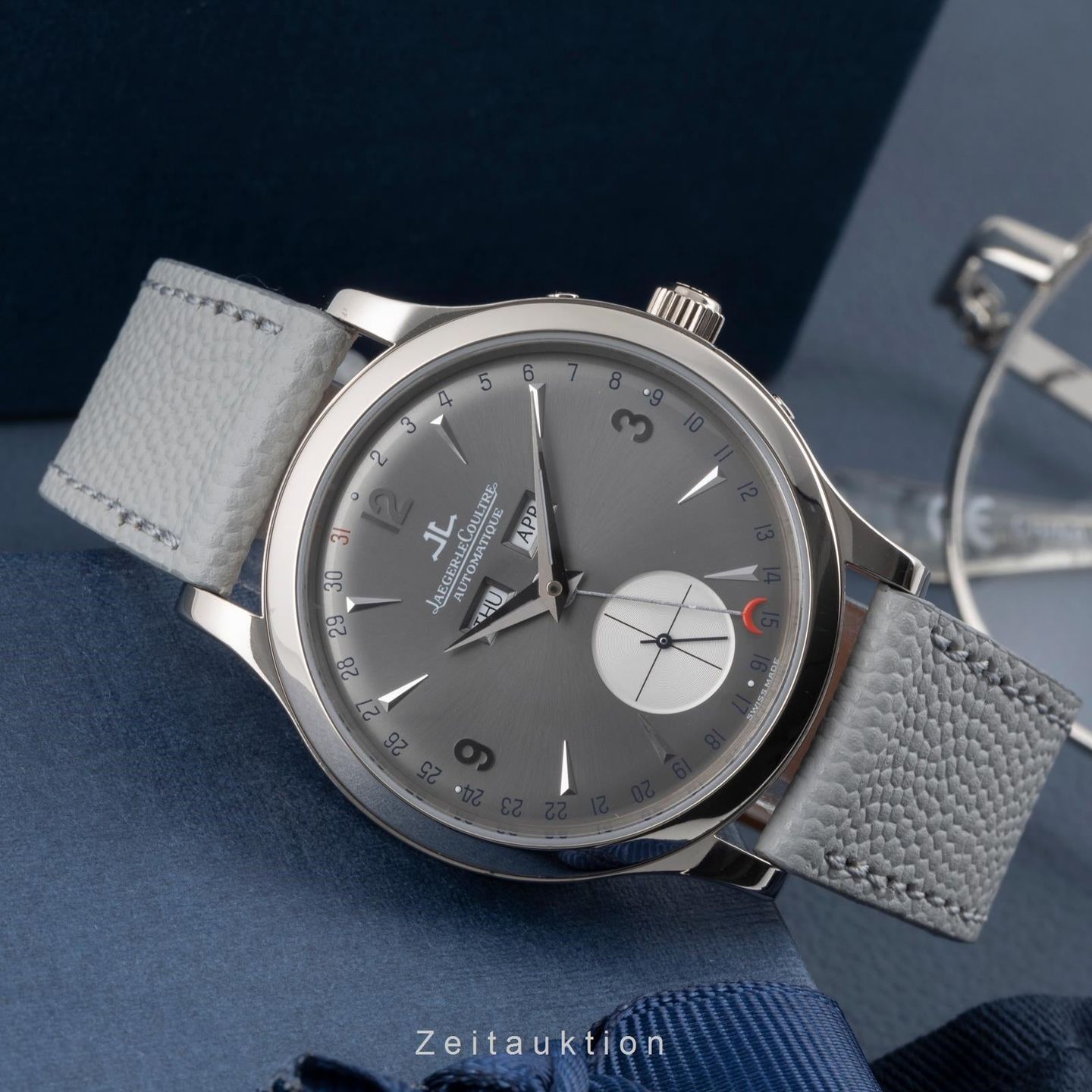 Jaeger-LeCoultre Master Calendar 140.3.87 (2003) - Grijs wijzerplaat 38mm Witgoud (1/8)