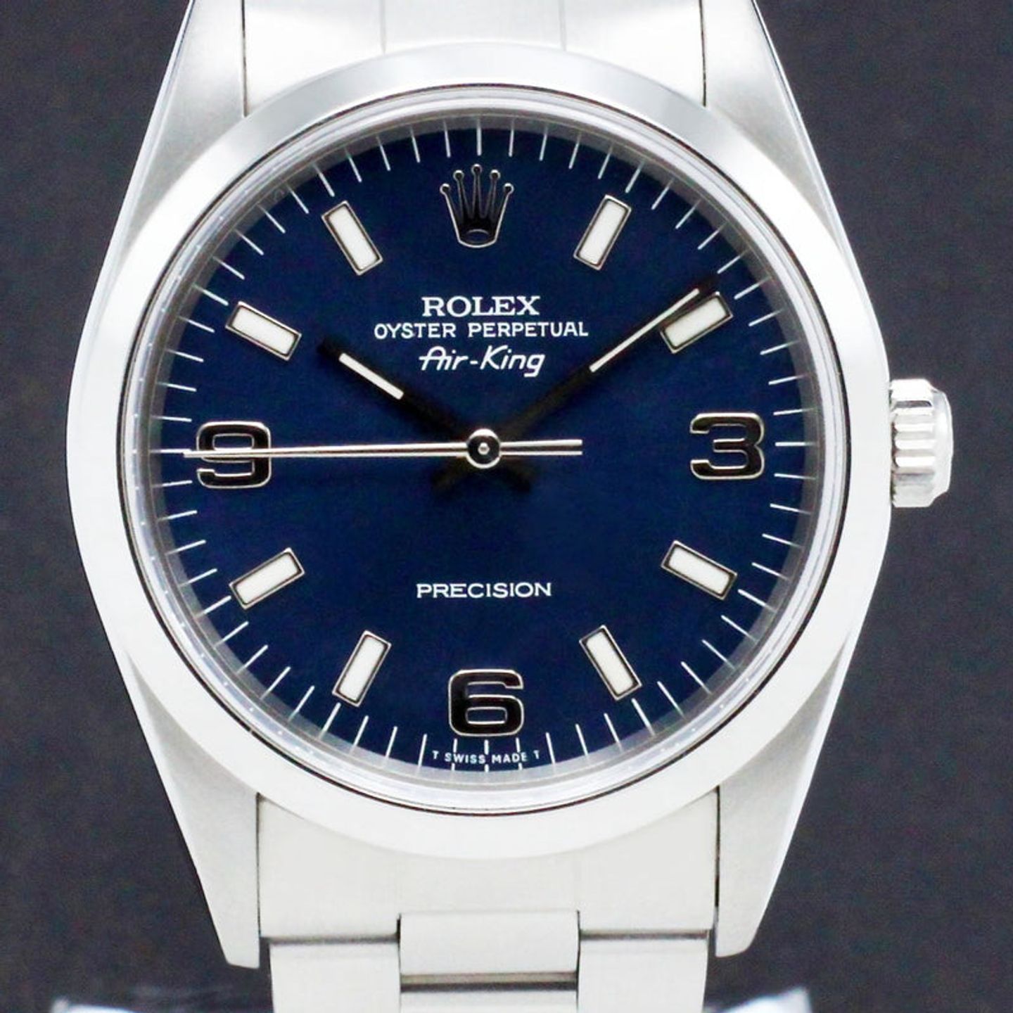 Rolex Air-King 14000 (1995) - Blue dial 34 mm Steel case (1/7)