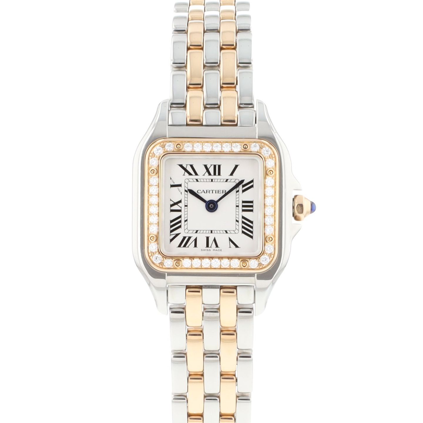 Cartier Panthère W3PN0006 (2022) - White dial 30 mm Gold/Steel case (1/3)