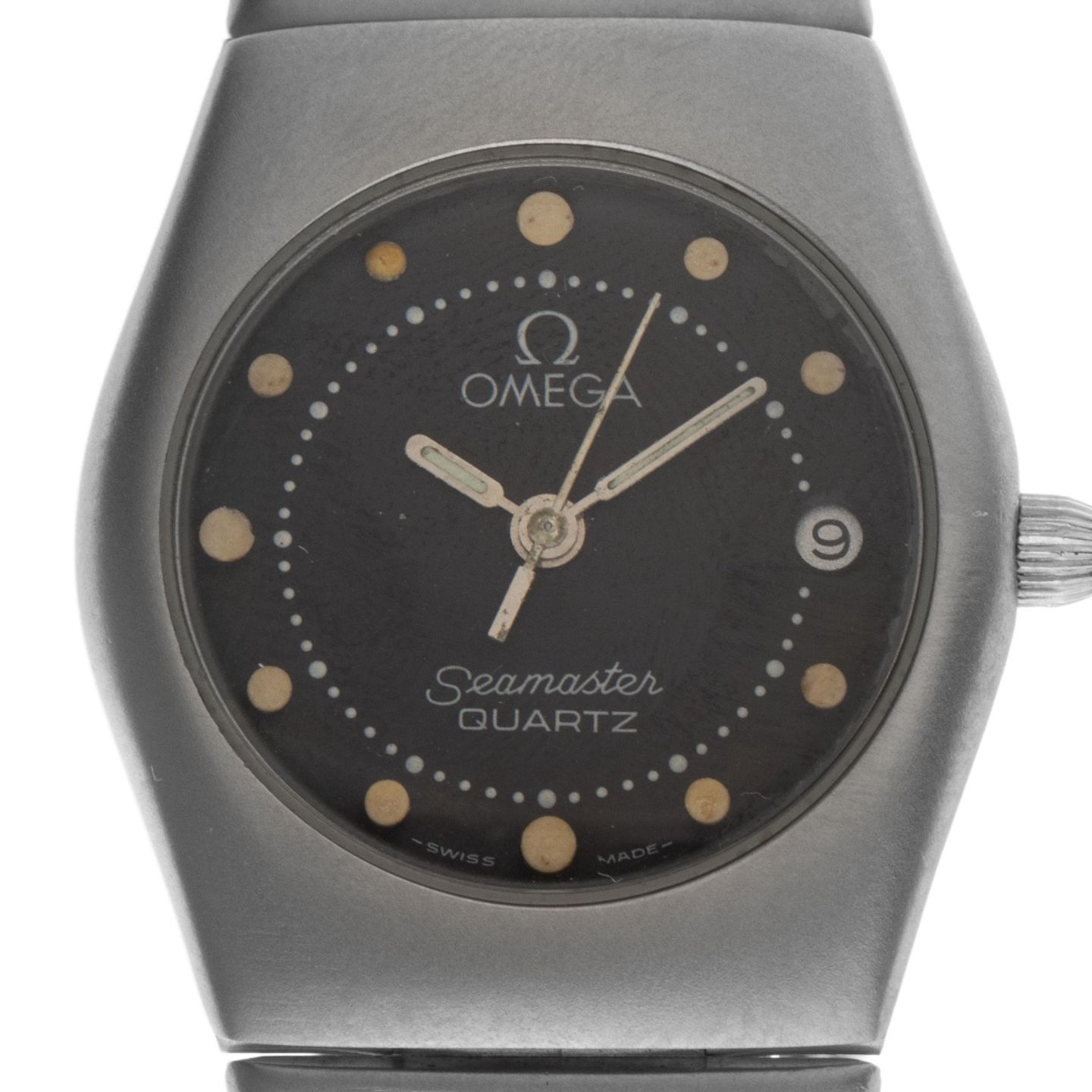 Omega Seamaster 596.0061 (1984) - Black dial 25 mm Steel case (1/8)