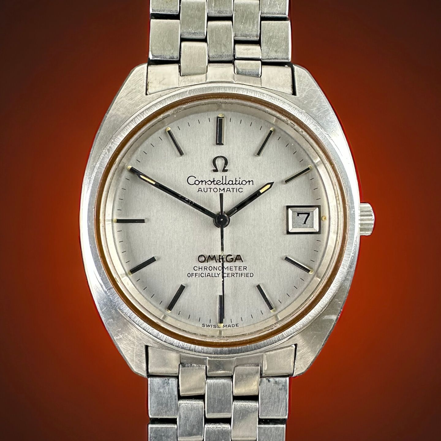 Omega Constellation 168.0056 (1973) - Grey dial 35 mm Steel case (1/8)