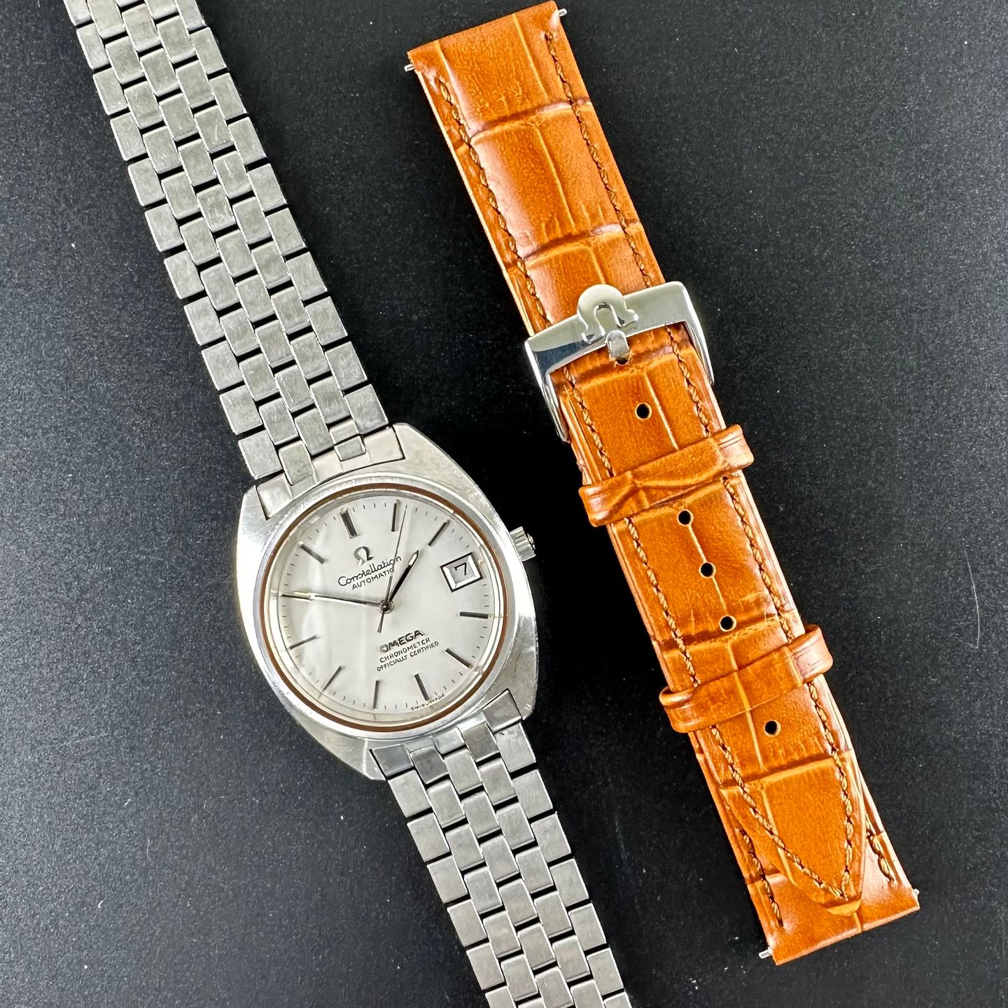 Omega Constellation 168.0056 (1973) - Grey dial 35 mm Steel case (3/8)