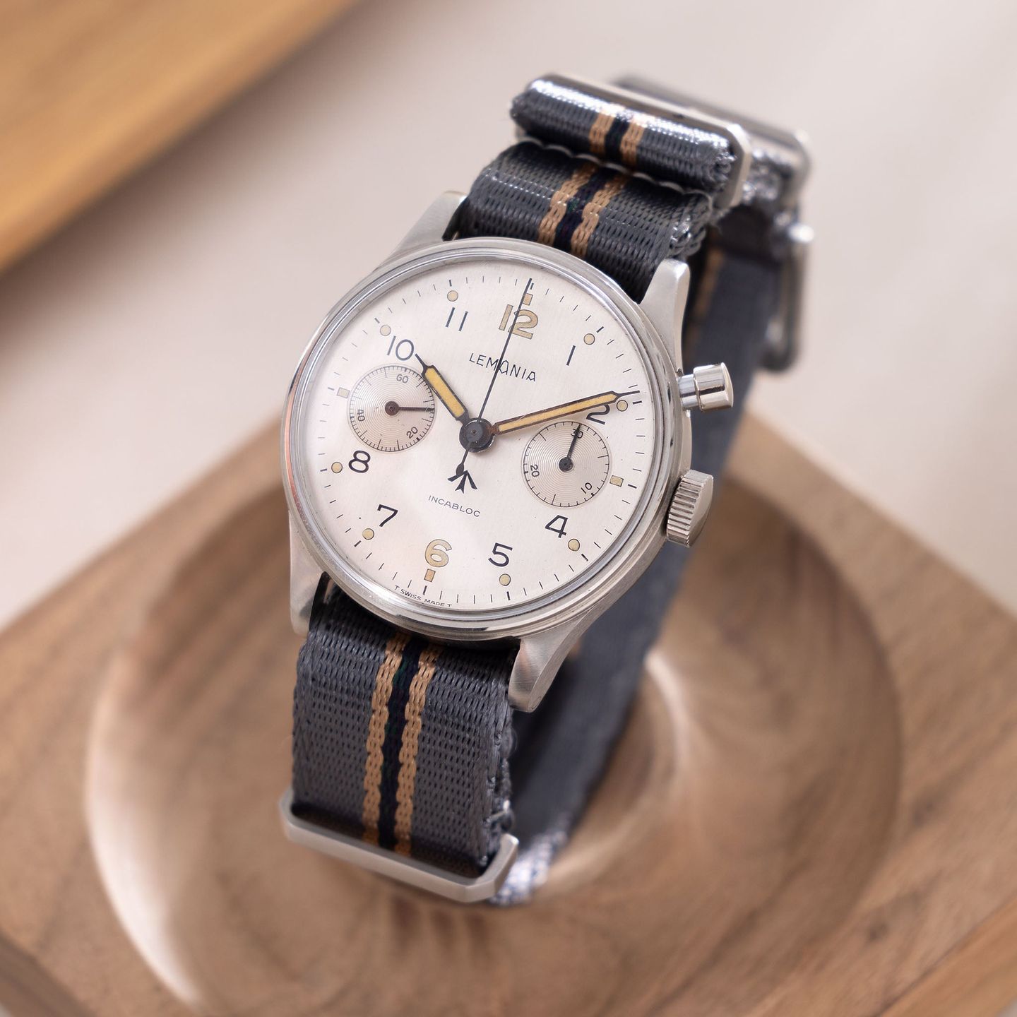Lemania Vintage 15CHT (1960) - Silver dial 38 mm Steel case (1/8)