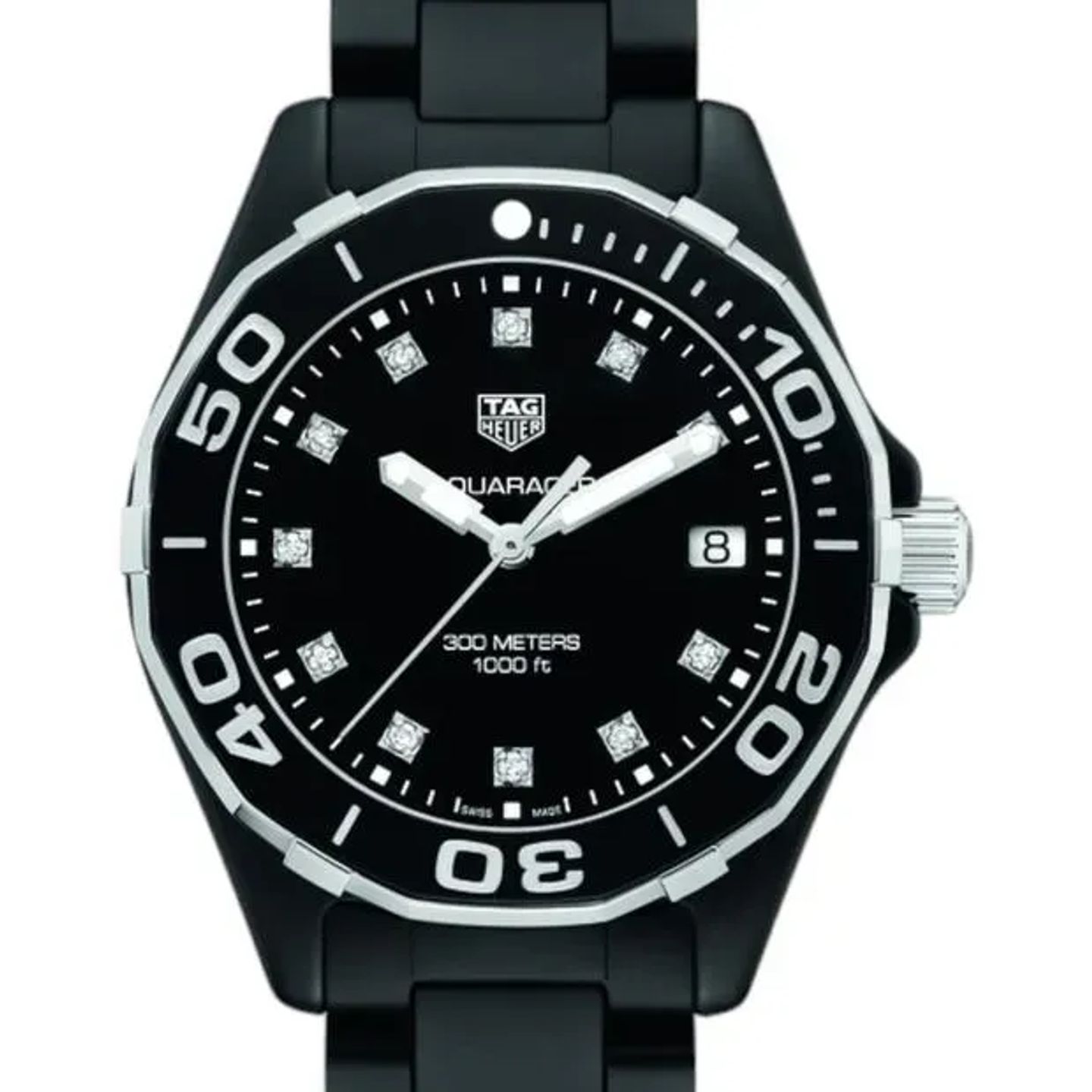 TAG Heuer Aquaracer Lady WAY1397.BH0743 (2024) - Zwart wijzerplaat 35mm Keramiek (6/6)