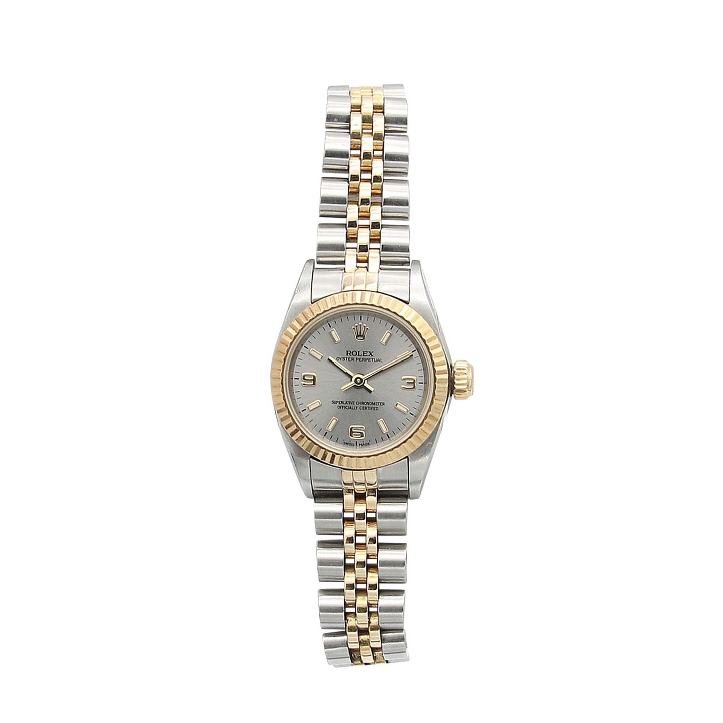 Rolex Oyster Perpetual 67193 (Unknown (random serial)) - 26 mm Gold/Steel case (2/7)