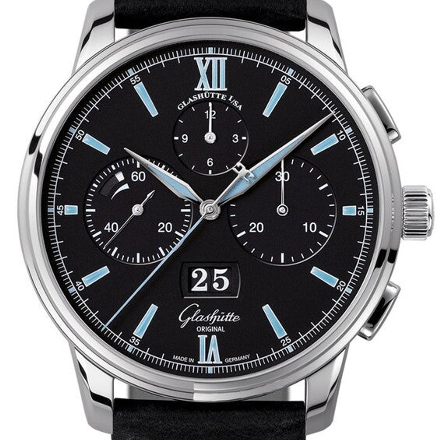 Glashütte Original Senator Chronograph Panorama Date 1-37-01-03-02-35 (2026) - Black dial 42 mm Steel case (1/1)
