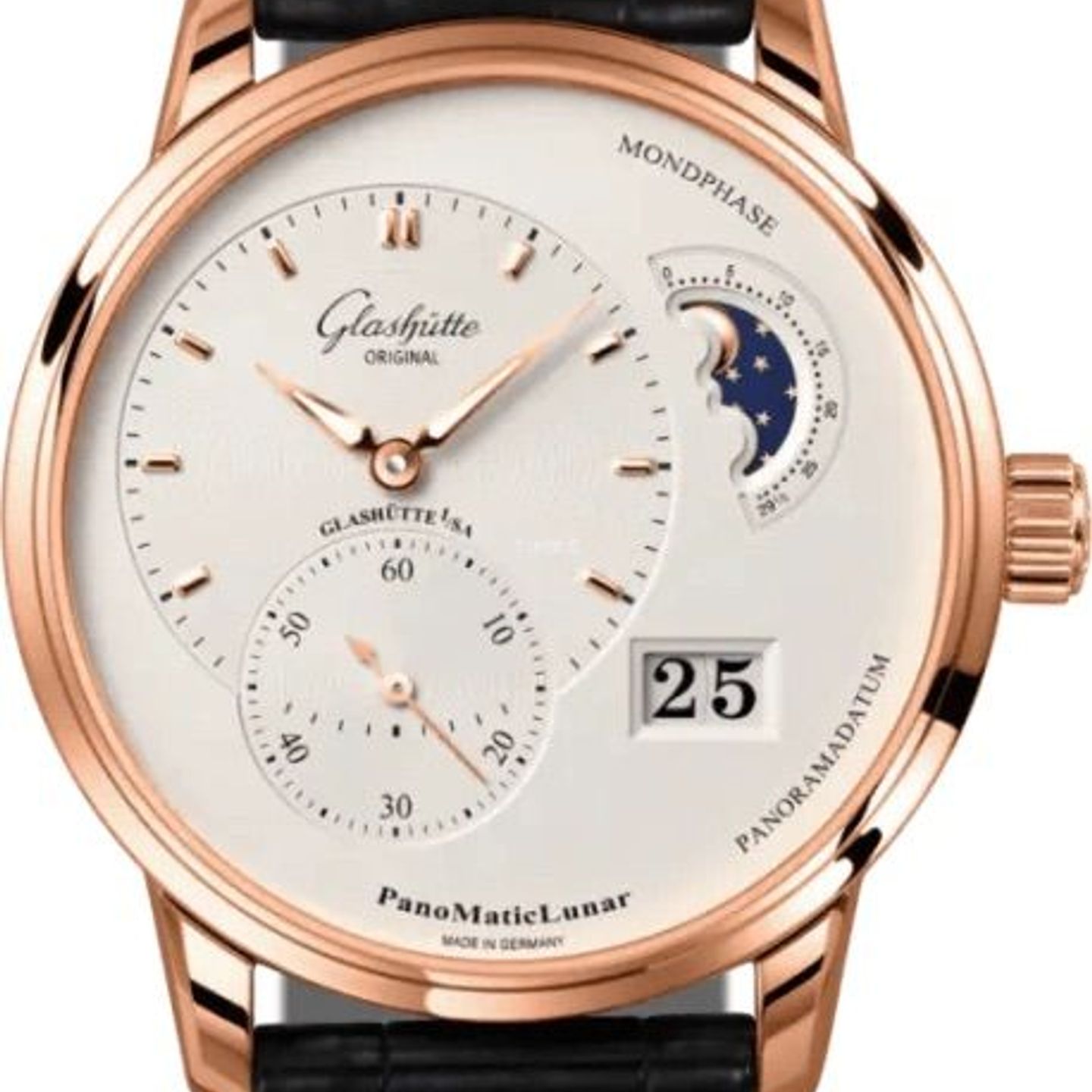 Glashütte Original PanoMaticLunar 1-90-02-45-35-61 (2024) - Silver dial 40 mm Red Gold case (1/8)