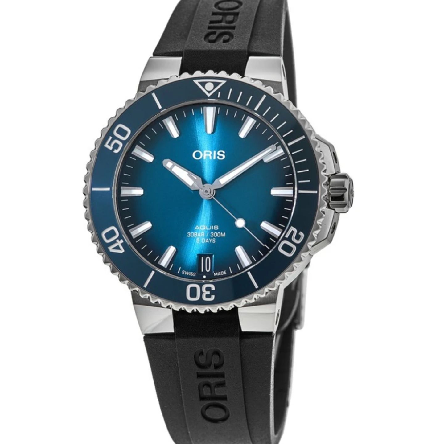 Oris Aquis Date 01 400 7769 4135-07 4 22 74FC (2023) - Blauw wijzerplaat 41mm Staal (1/8)