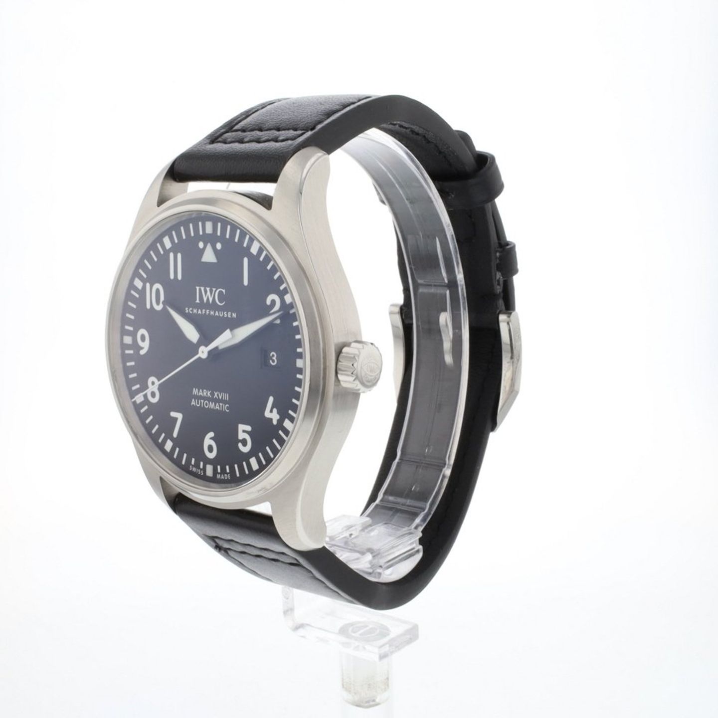 IWC Pilot Mark IW327009 (2019) - Zwart wijzerplaat 40mm Staal (2/4)