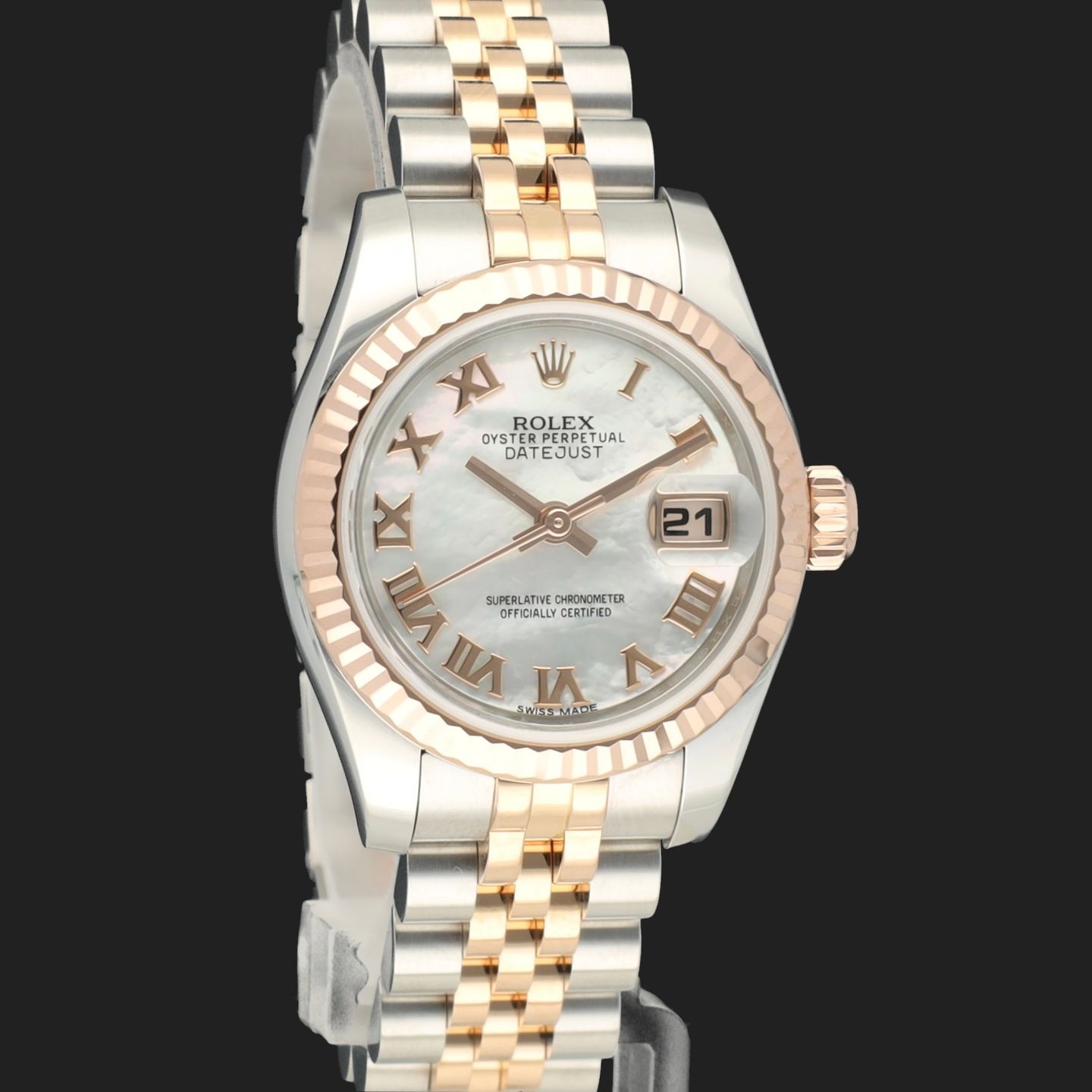 Rolex Lady-Datejust 179171 (2016) - Pearl dial 26 mm Gold/Steel case (4/8)