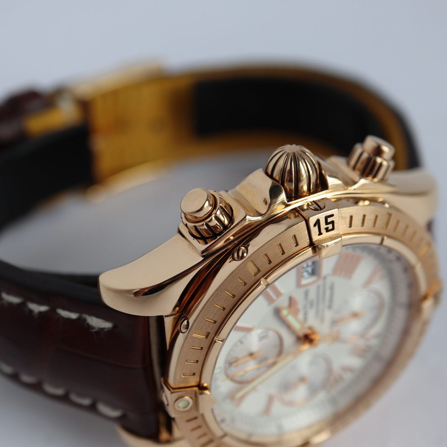 Breitling Chronomat Evolution H13356 (2006) - Silver dial 43 mm Rose Gold case (7/8)