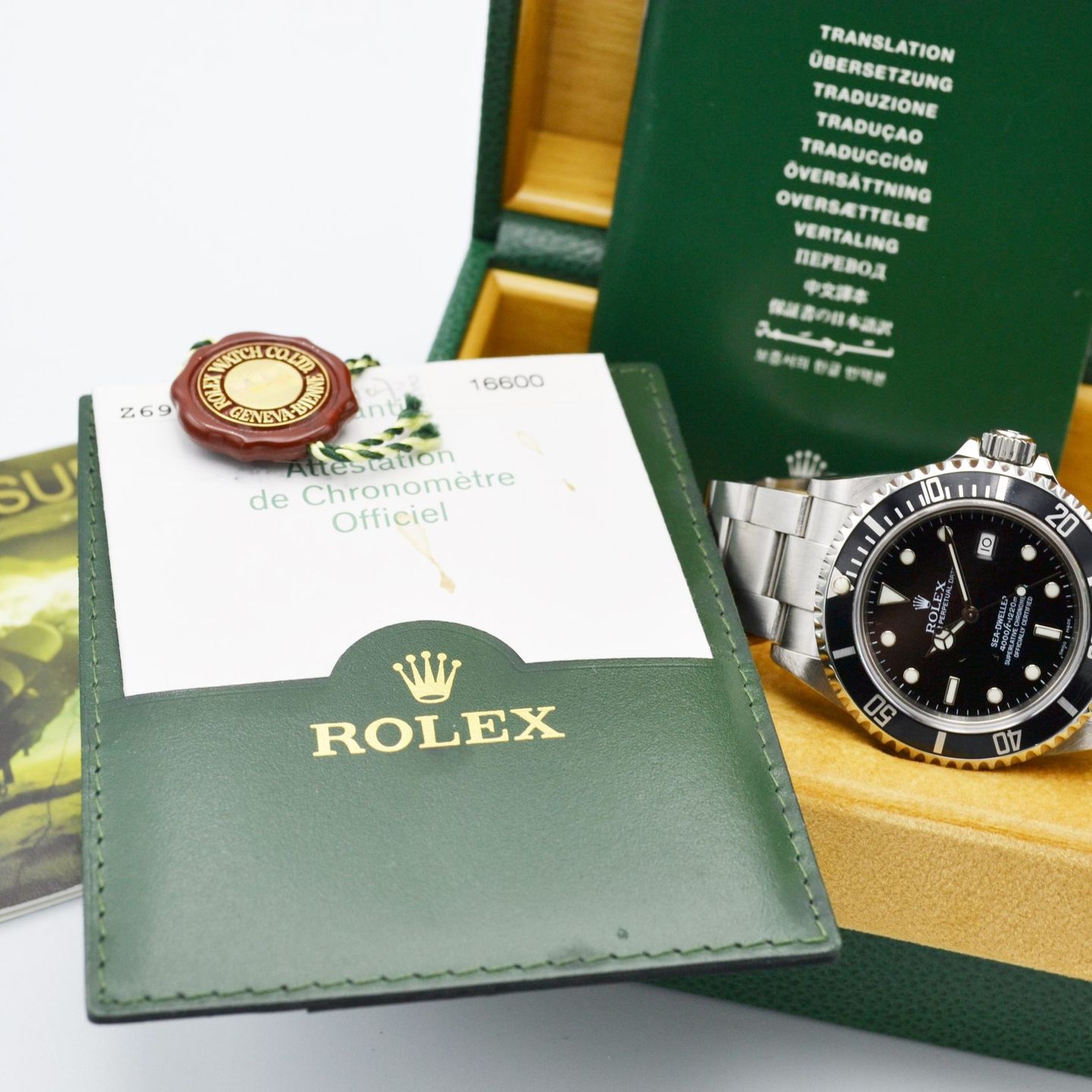 Rolex Sea-Dweller 4000 16600 (2007) - Zwart wijzerplaat 40mm Staal (7/7)