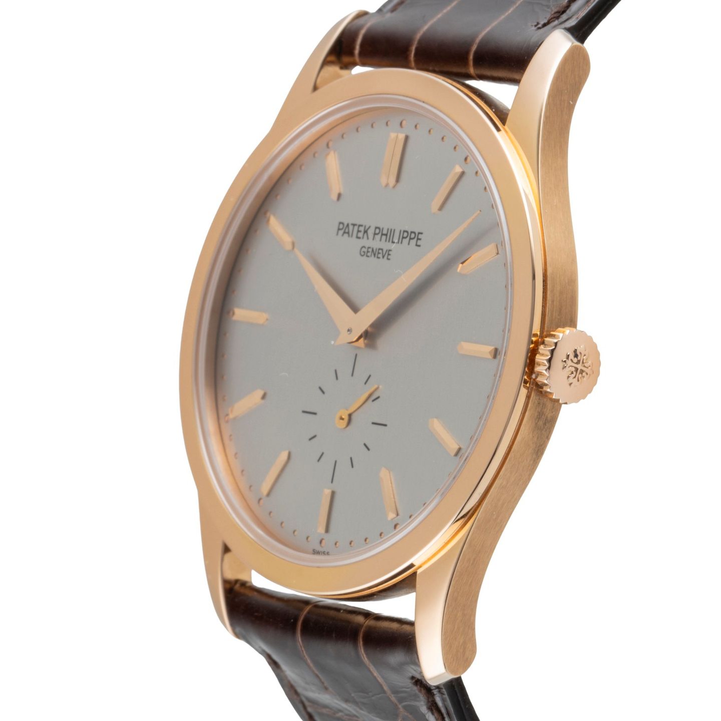 Patek Philippe Calatrava 5196R-001 (Unknown (random serial)) - Silver dial 37 mm Rose Gold case (6/8)