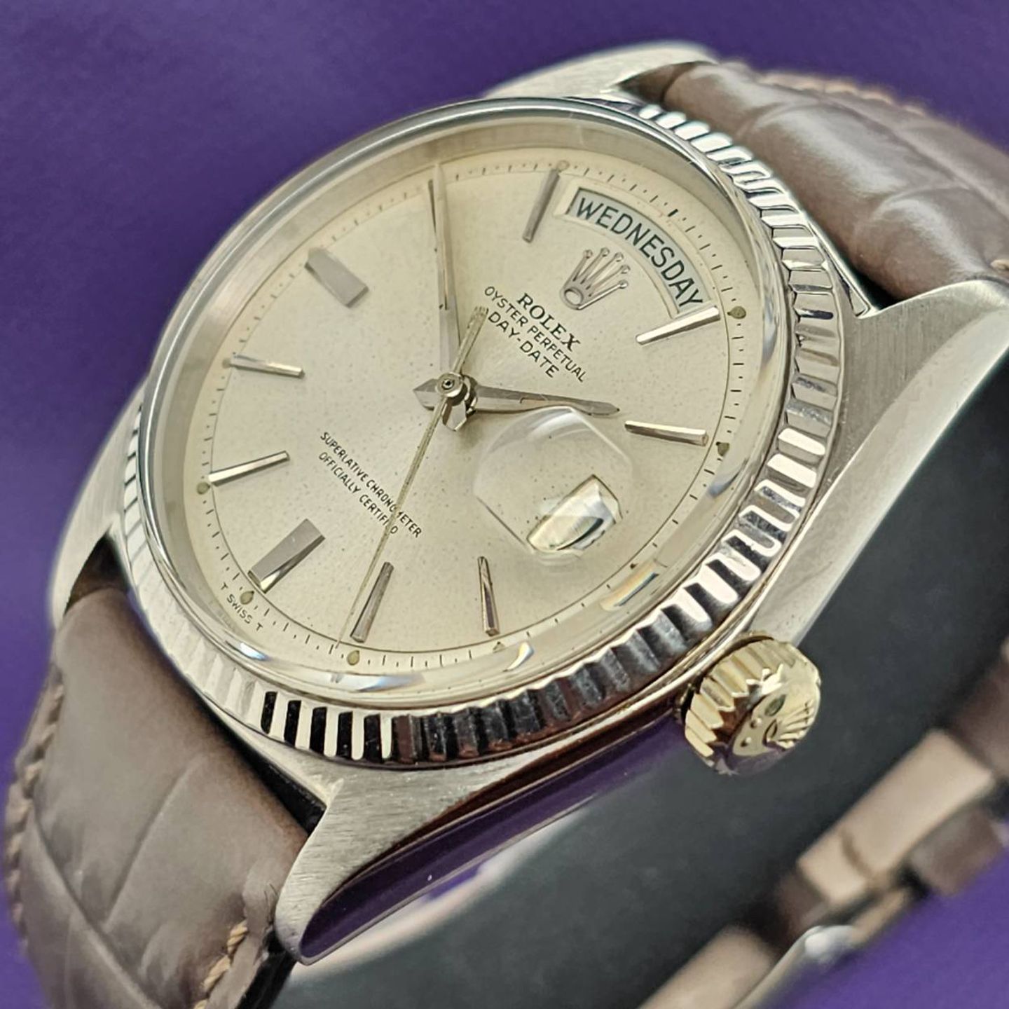 Rolex Day-Date 1803 (1964) - White dial 36 mm White Gold case (2/5)