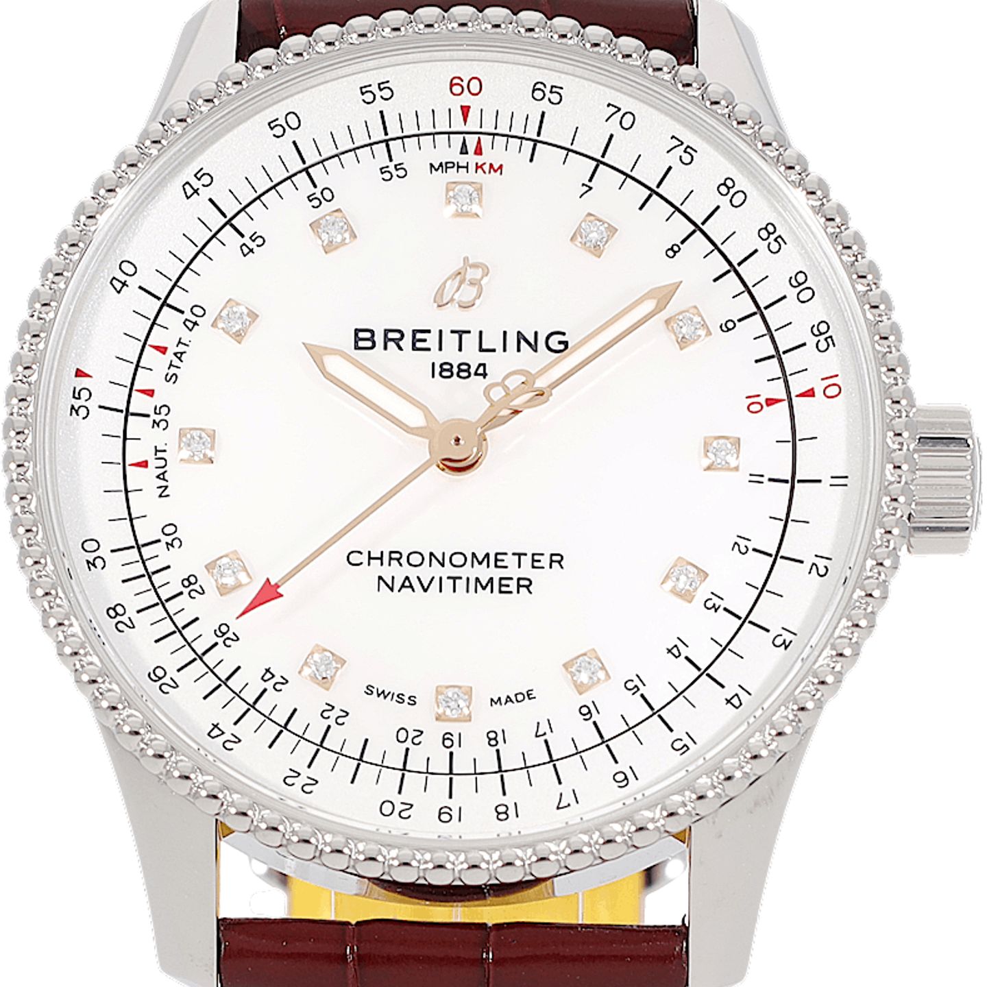 Breitling Navitimer A17395211A1P1 (2024) - White dial 35 mm Steel case (2/5)
