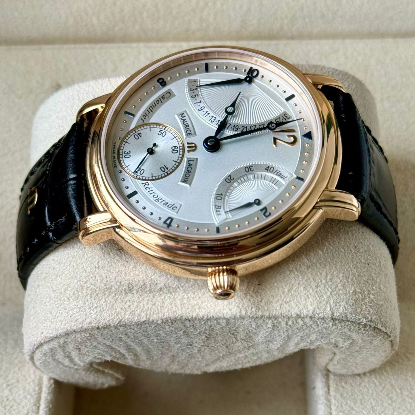 Maurice Lacroix Masterpiece 000000 (2003) - White dial 43 mm Yellow Gold case (4/8)