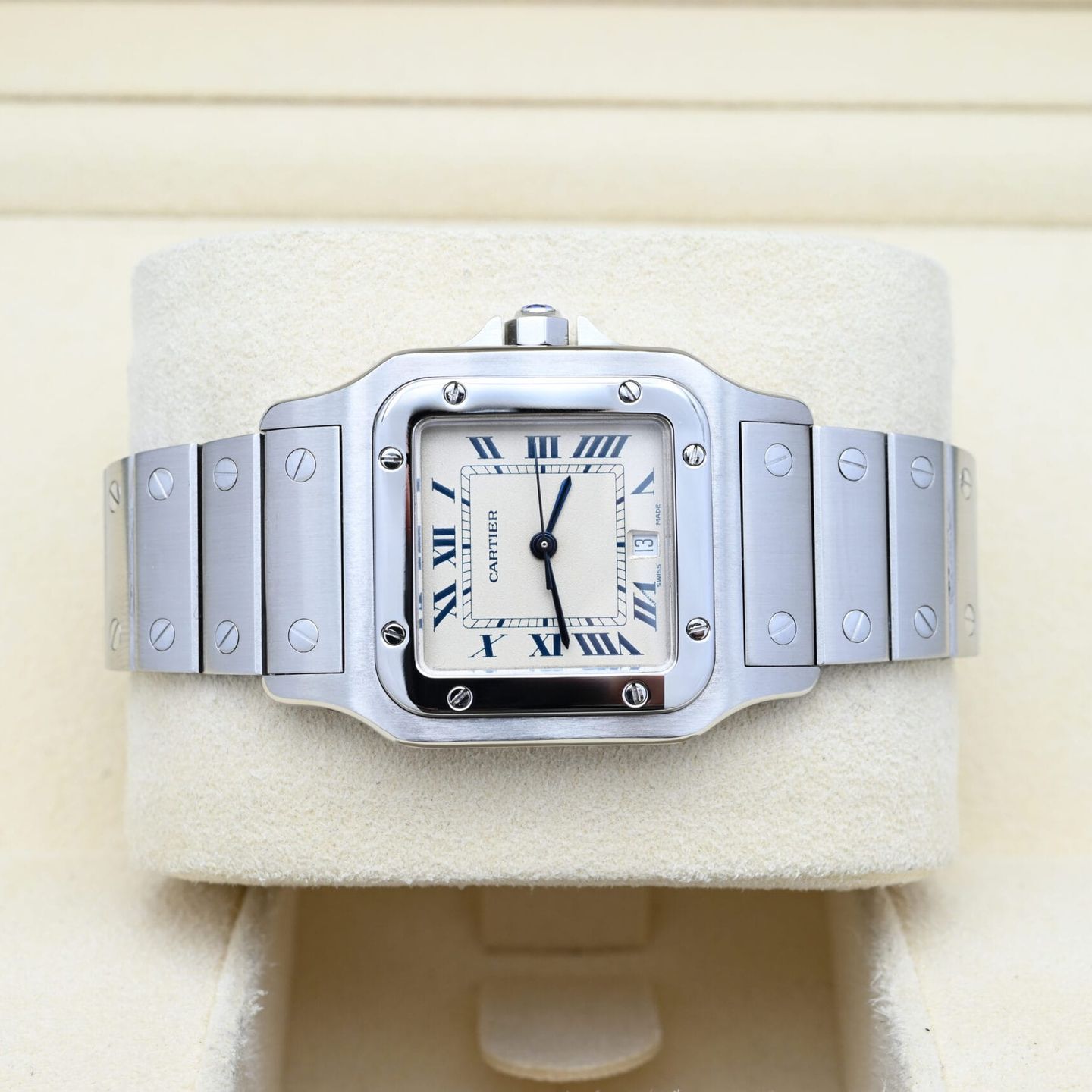 Cartier Santos Galbée 987901 (1995) - White dial 29 mm Steel case (5/8)