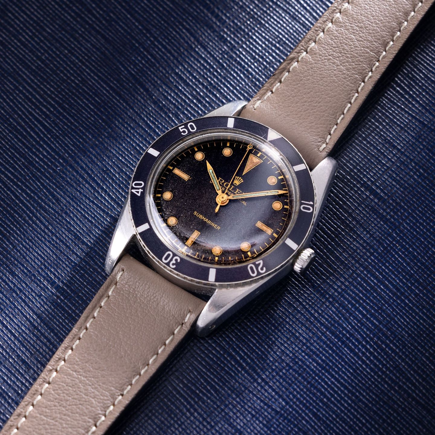 Rolex Submariner No Date 6205 (1955) - Zwart wijzerplaat 38mm Staal (1/8)
