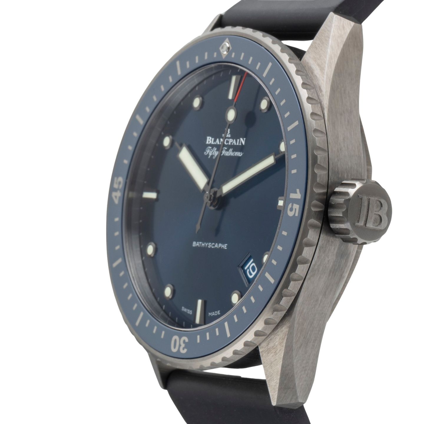 Blancpain Fifty Fathoms Bathyscaphe 5000-0240-NAOA (Onbekend (willekeurig serienummer)) - Blauw wijzerplaat 44mm Keramiek (6/8)