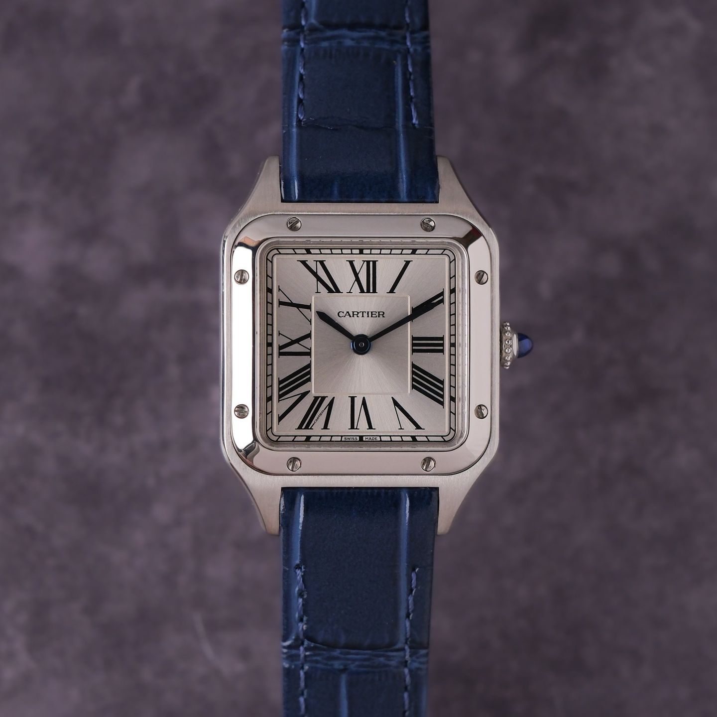 Cartier Santos Dumont WSSA0023 (Unknown (random serial)) - Silver dial 28 mm Steel case (6/8)