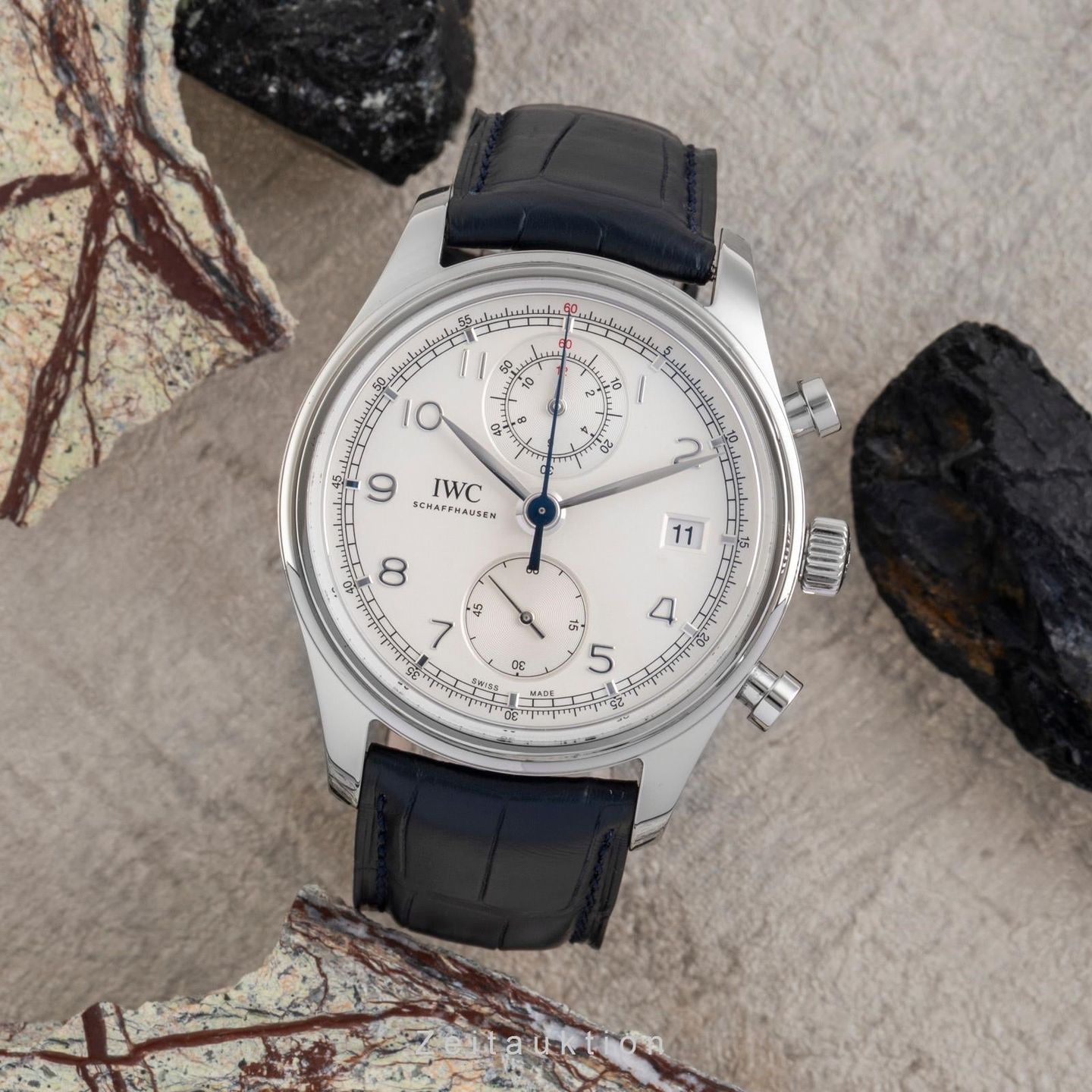 IWC Portuguese Chronograph IW390403 (Unknown (random serial)) - Silver dial 42 mm Steel case (3/8)