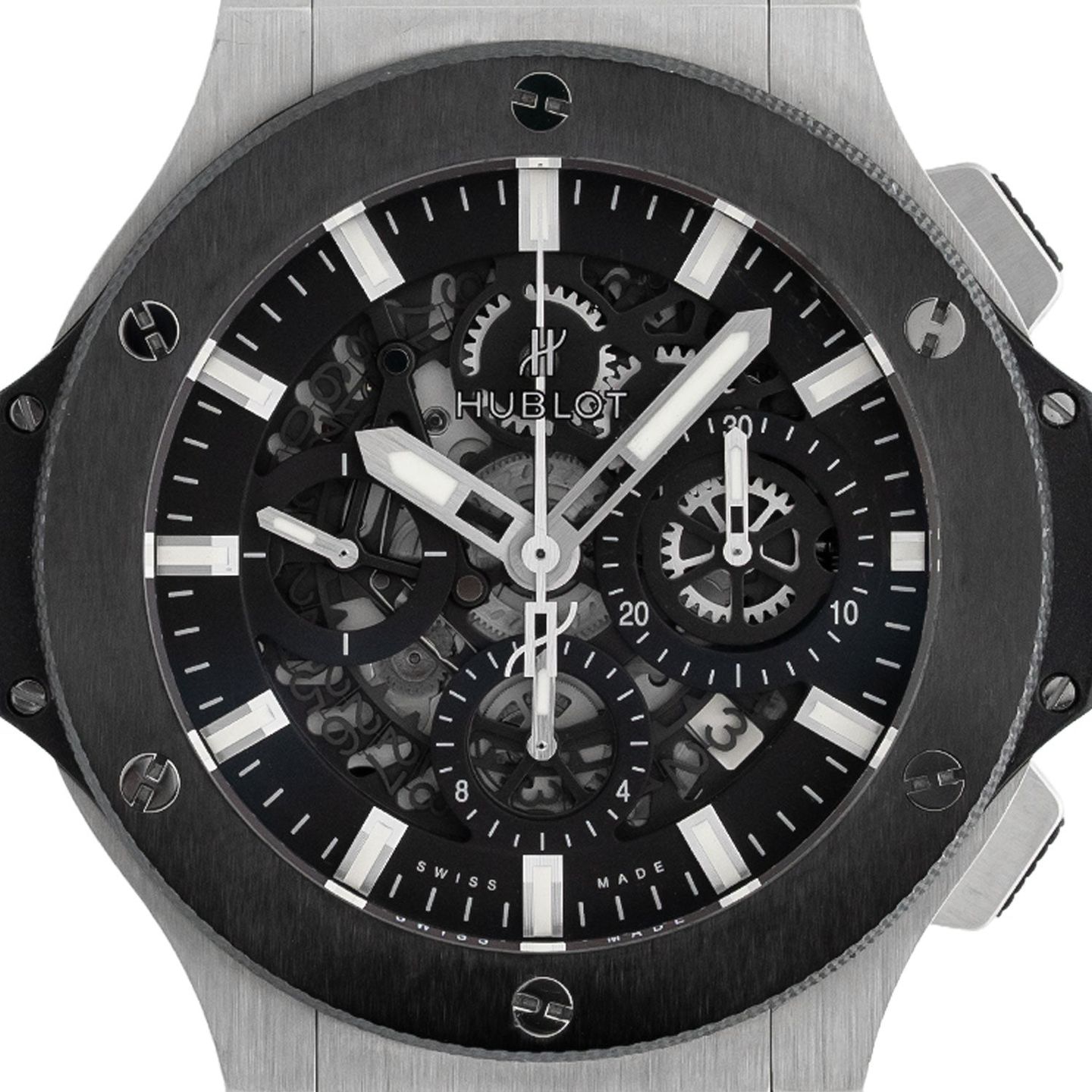 Hublot Big Bang Aero Bang 311.SM.1170.GR (Unknown (random serial)) - Black dial 45 mm Steel case (2/6)