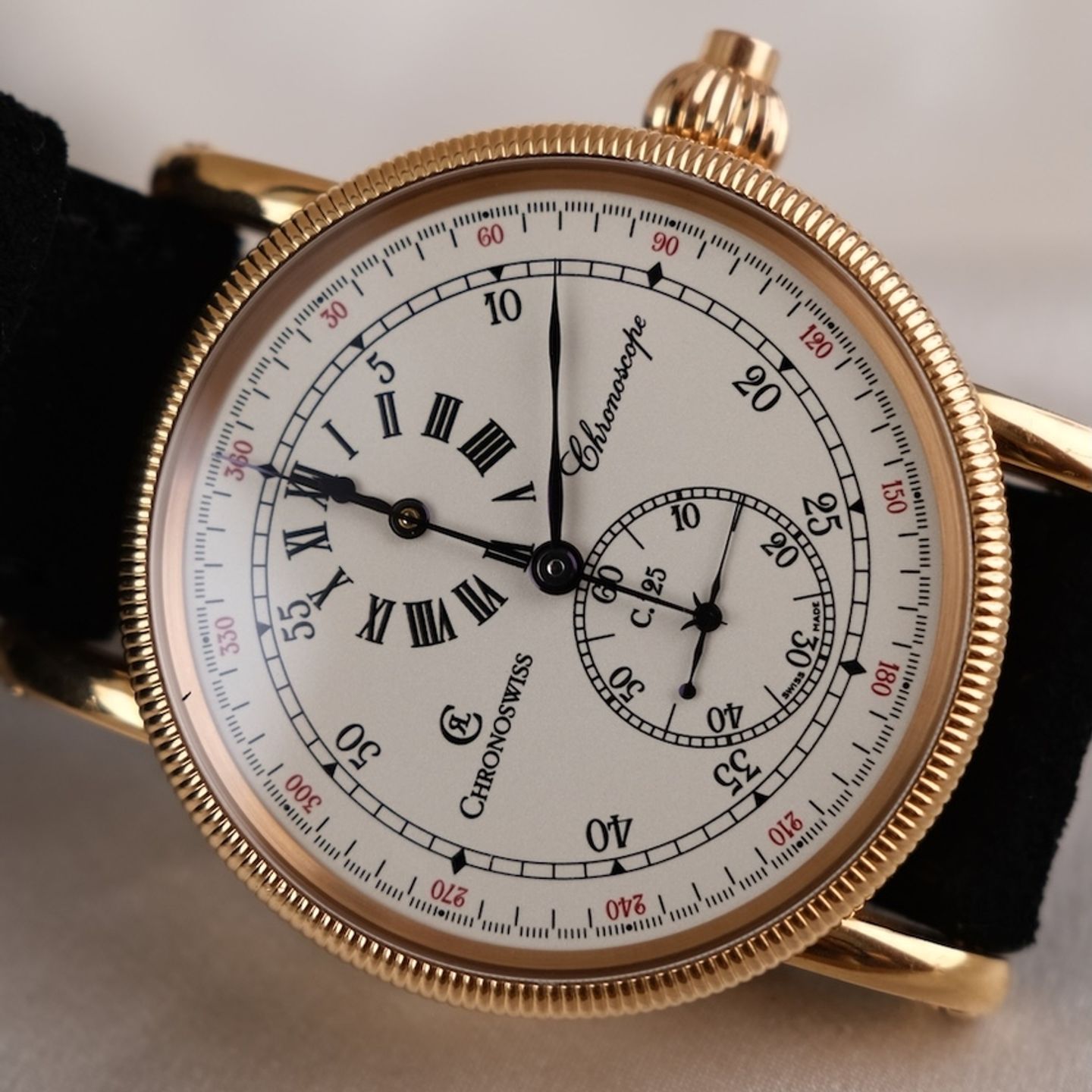 Chronoswiss Chronoscope CH-1521-R (2004) - White dial 39 mm Rose Gold case (5/8)