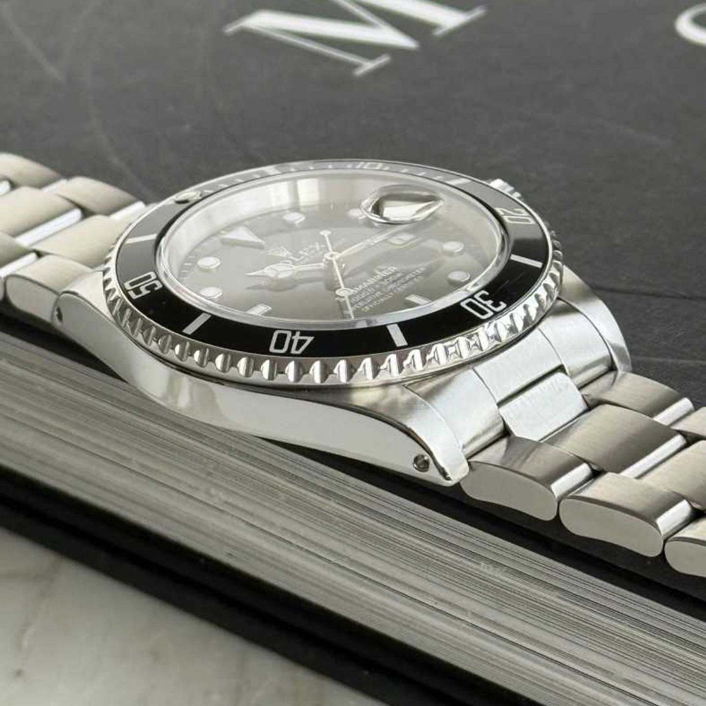 Rolex Submariner Date 16610 (1989) - Zwart wijzerplaat 40mm Staal (7/8)