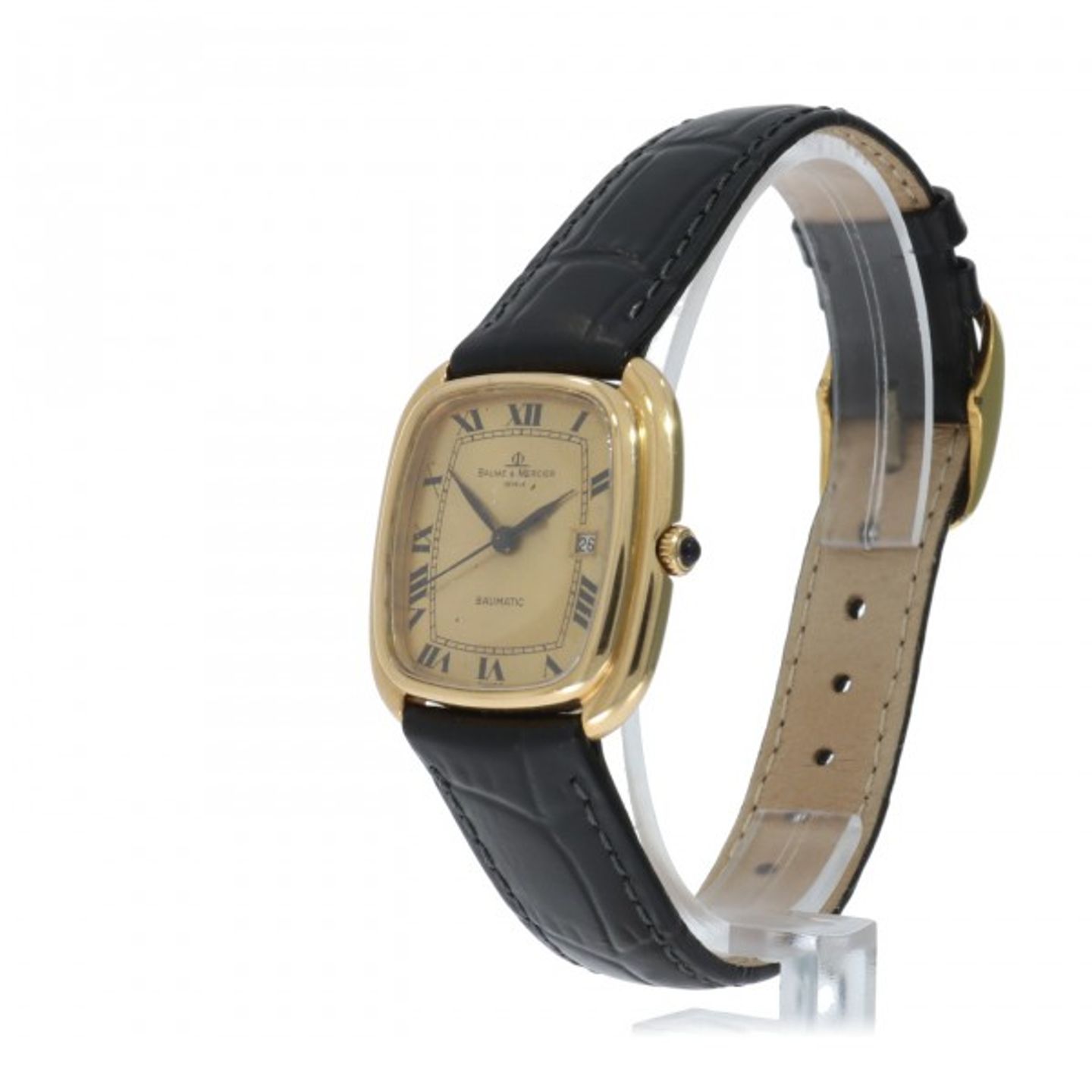 Baume & Mercier Vintage 37090 (1976) - Goud wijzerplaat 28mm Geelgoud (2/5)