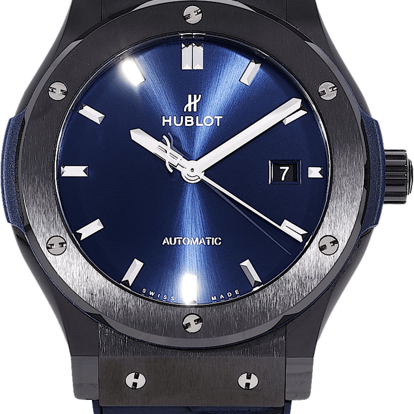 Hublot Classic Fusion Blue 542.CM.7170.LR (2019) - Blue dial 42 mm Ceramic case (2/5)